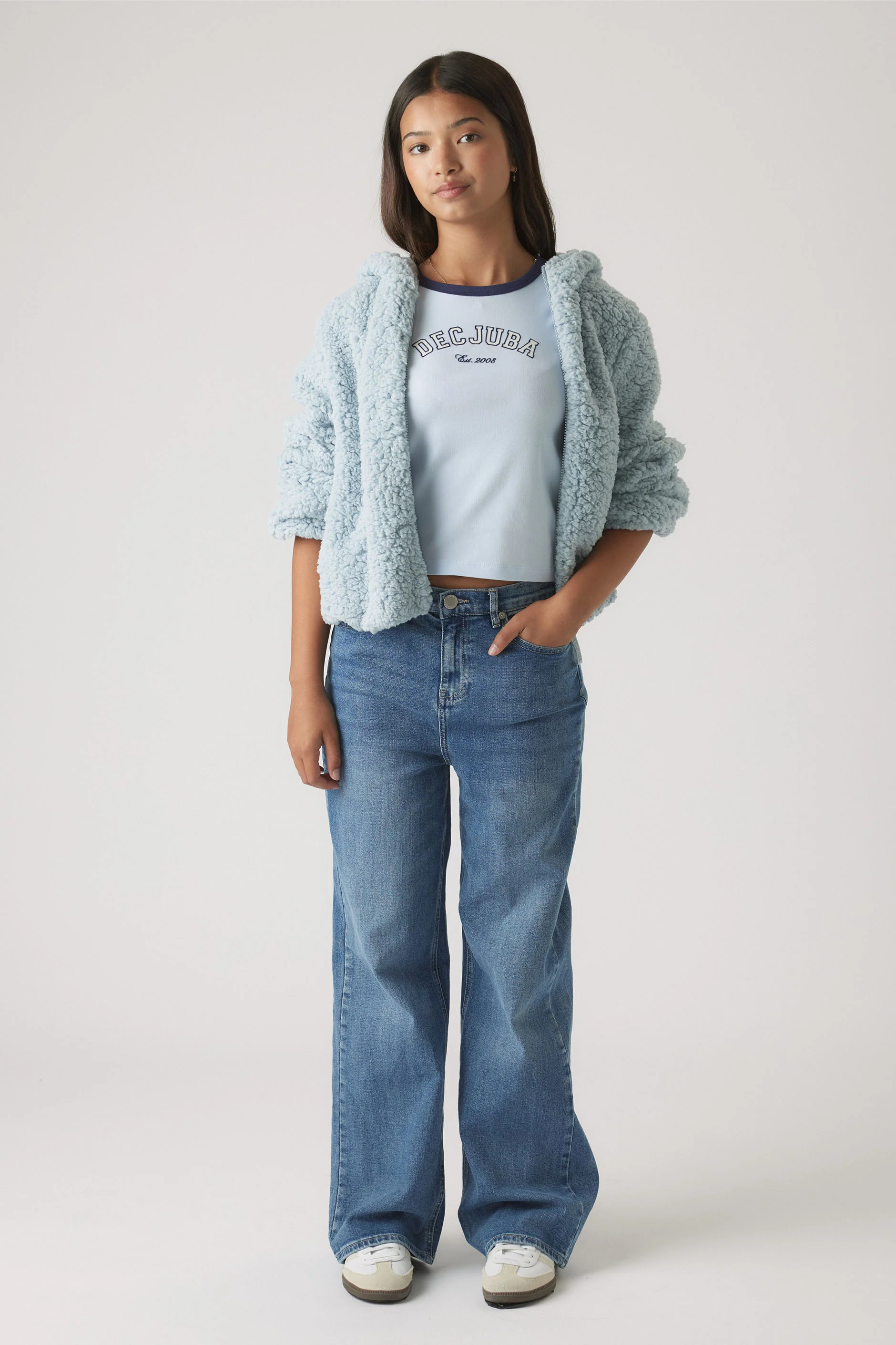 Girls Decjuba Crop Ringer Tee