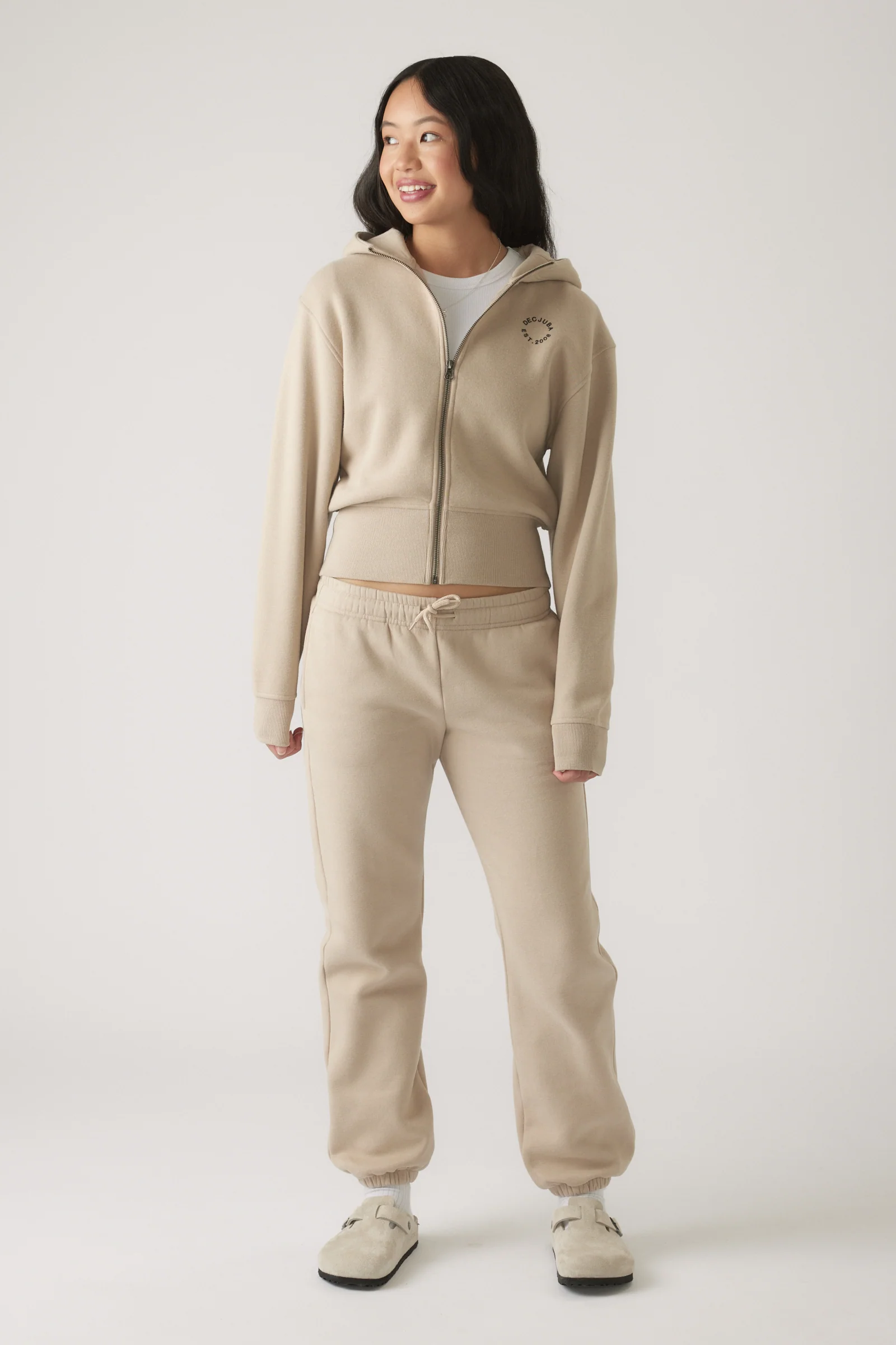 Girls Cropped Zip Hoodie