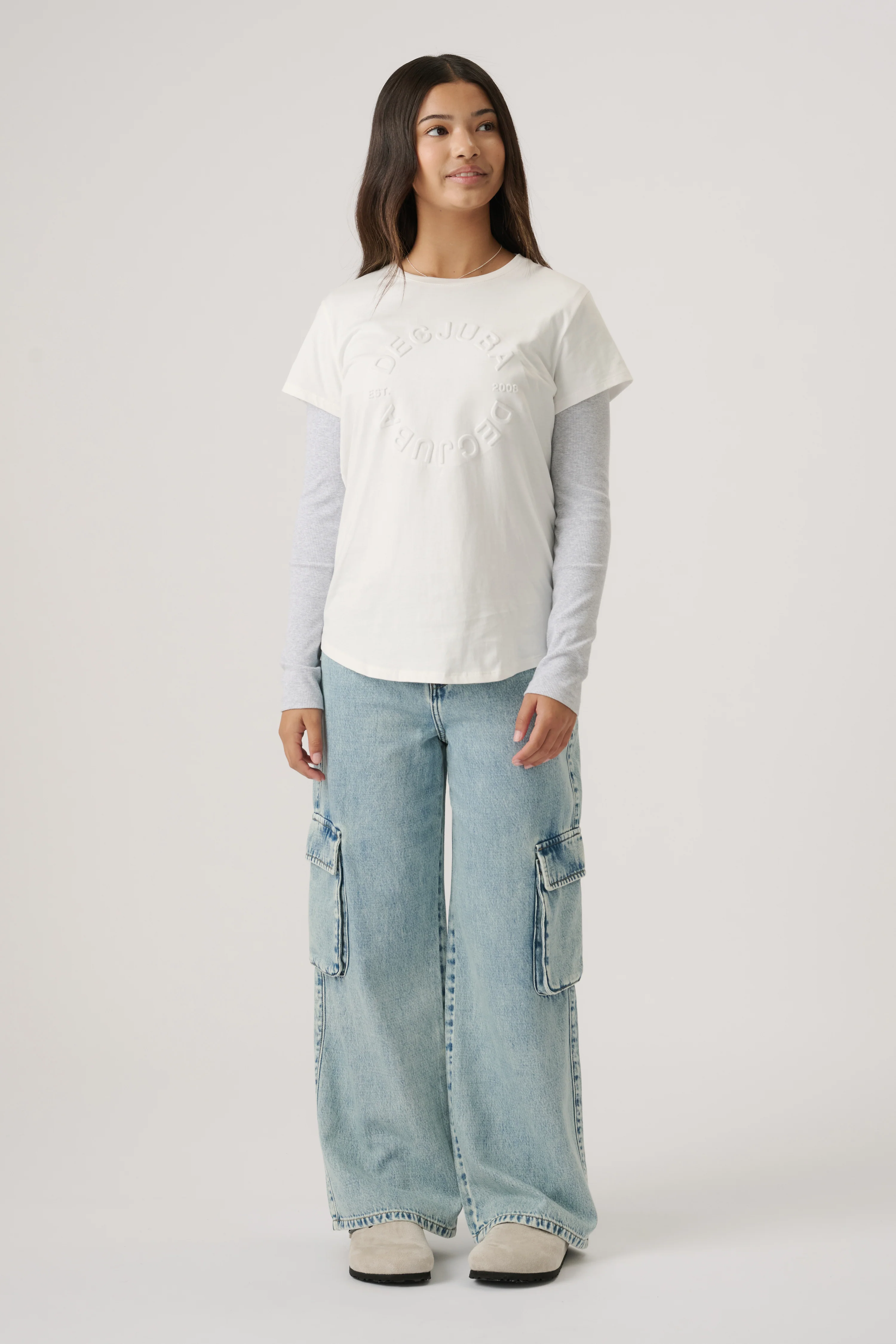 Girls Decjuba Embossed Tee