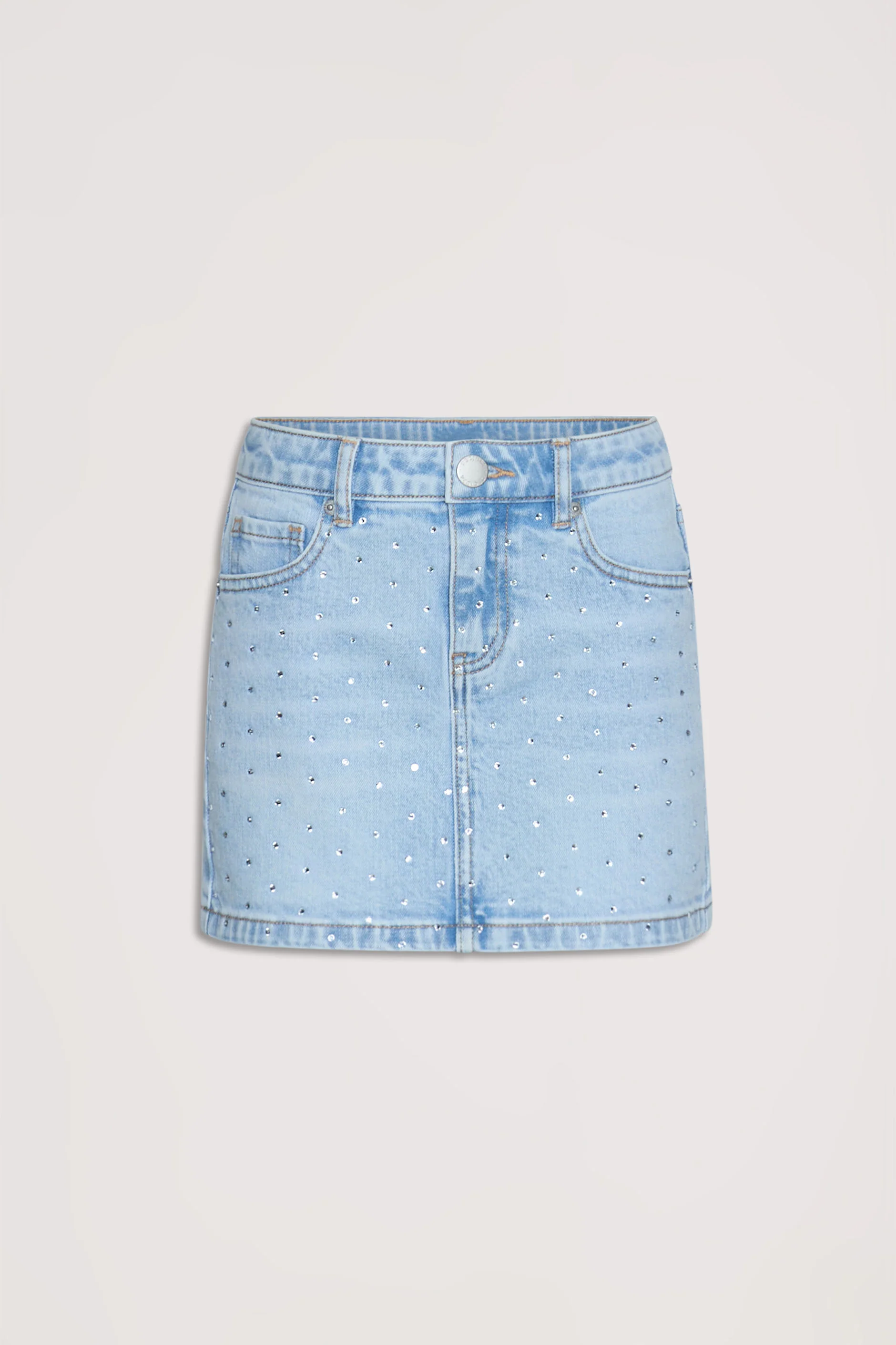 Girls Embellished Denim Skirt - Image 4