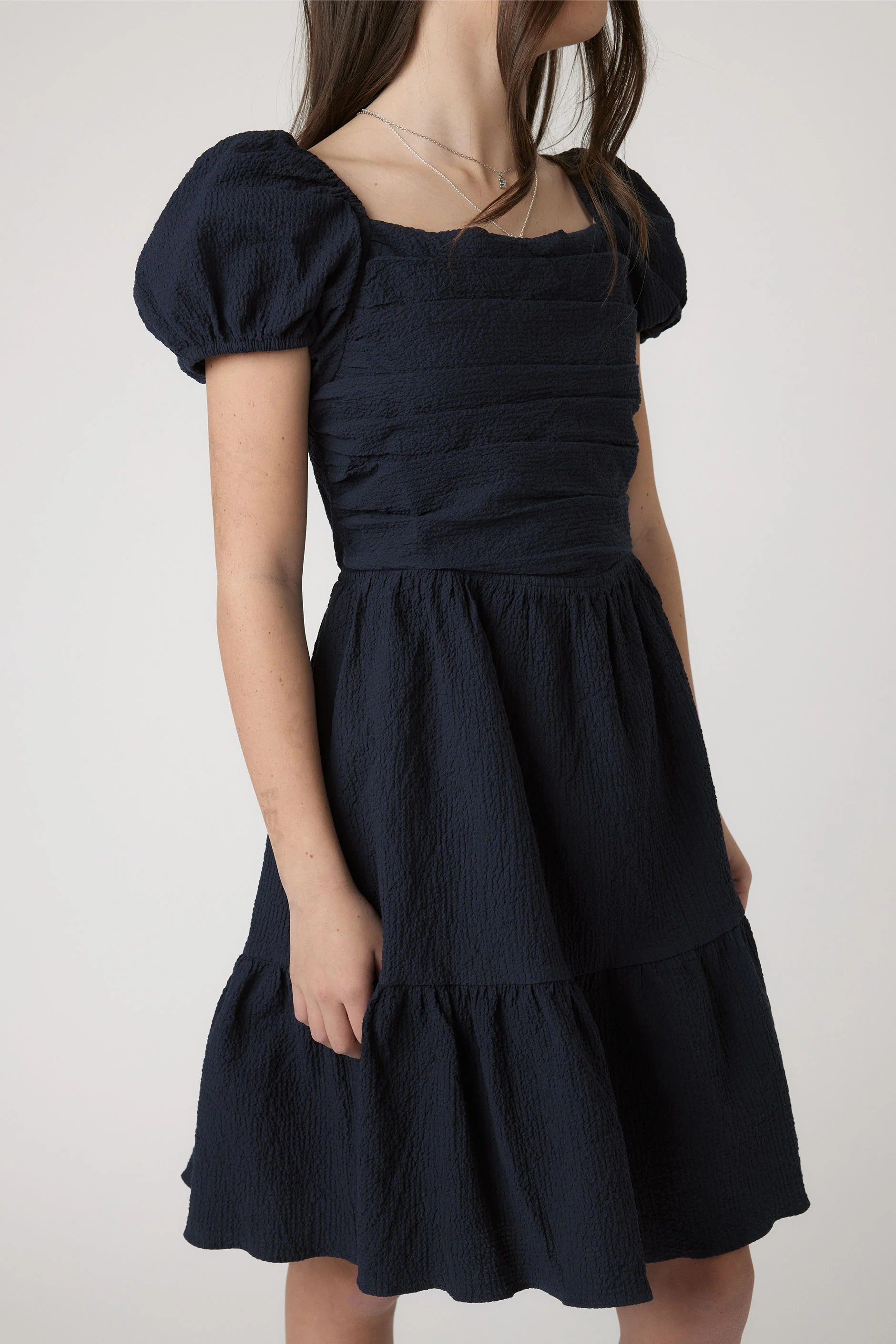 Girls Evie Textured Mini Dress - Image 2
