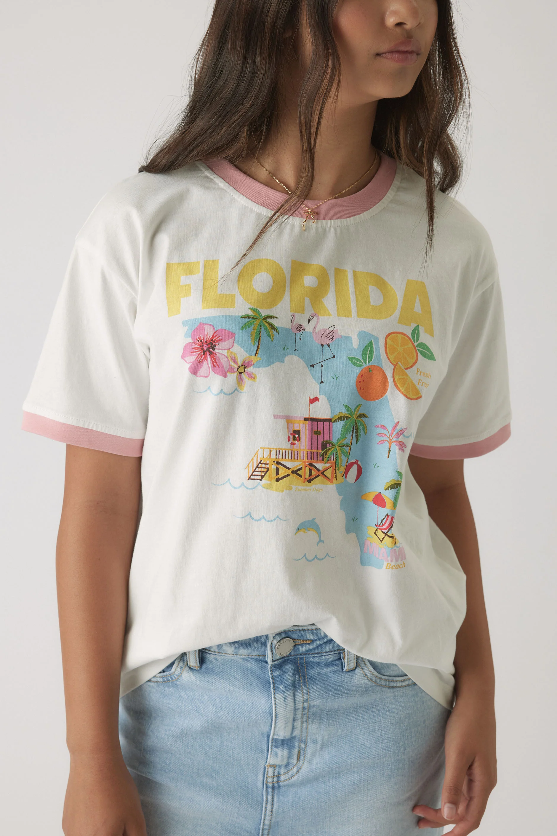 Girls Florida Oversized Tee - Image 2