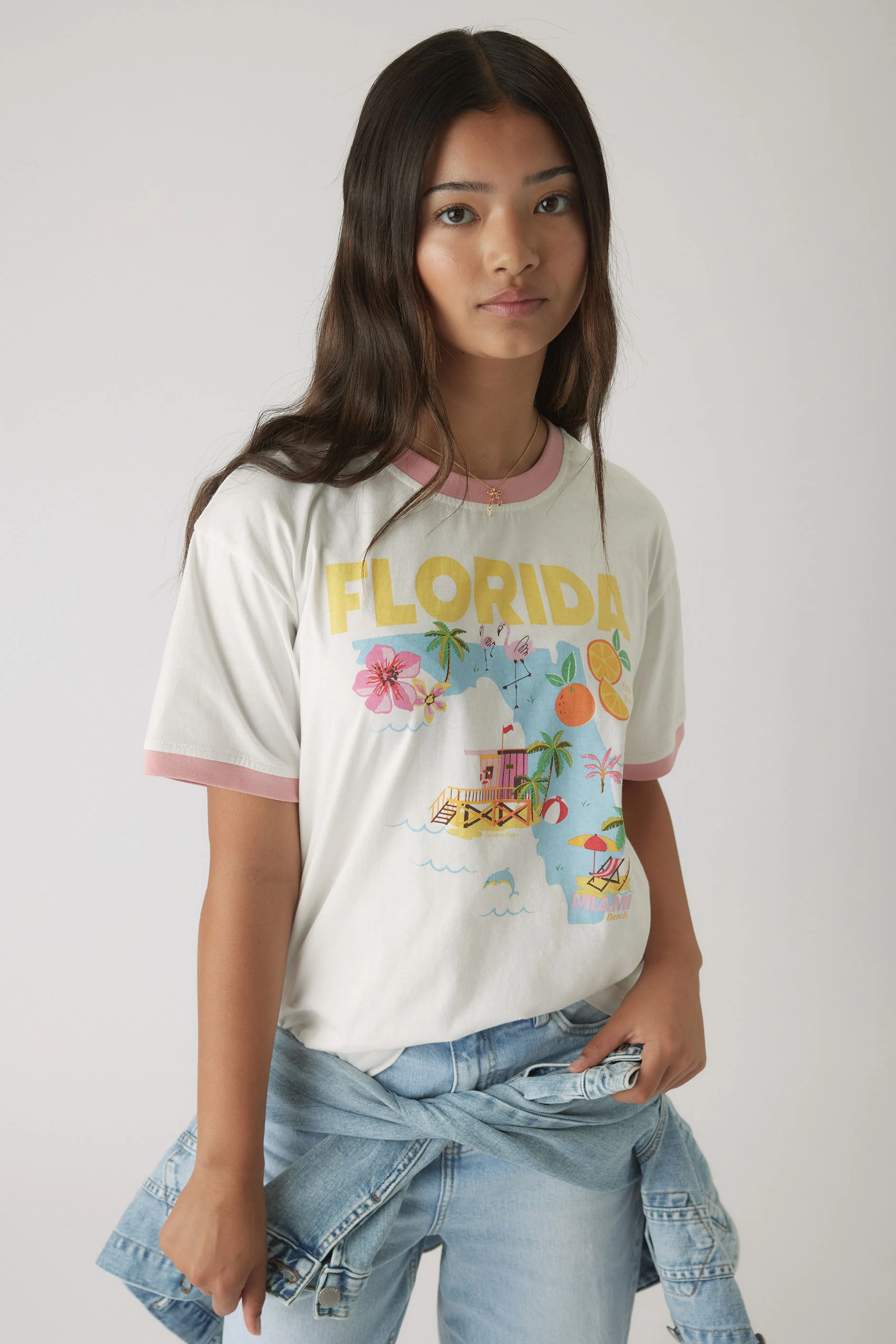 Girls Florida Oversized Tee - Image 4