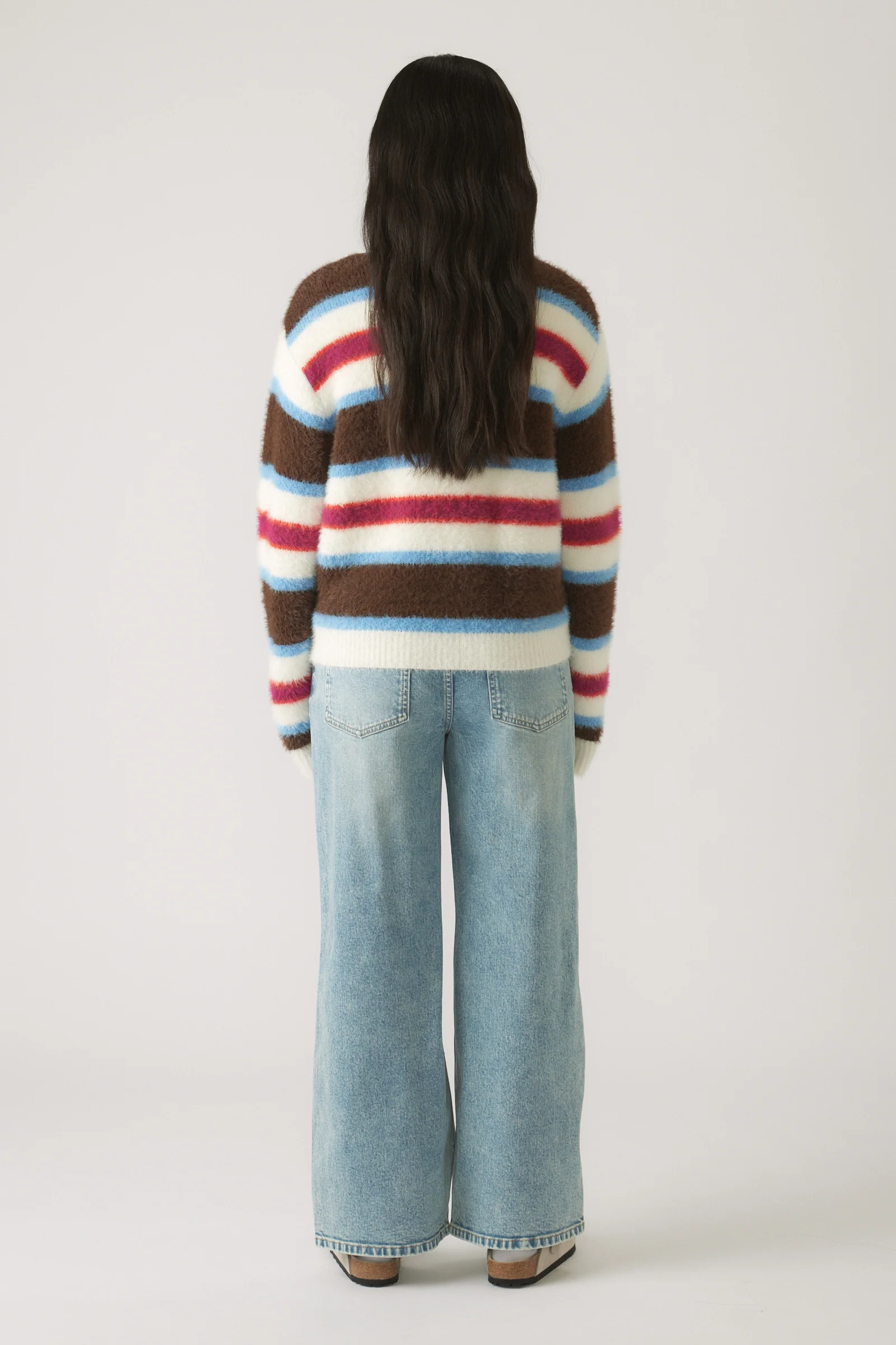 Girls Fluffy Crew Knit Jumper - Image 3