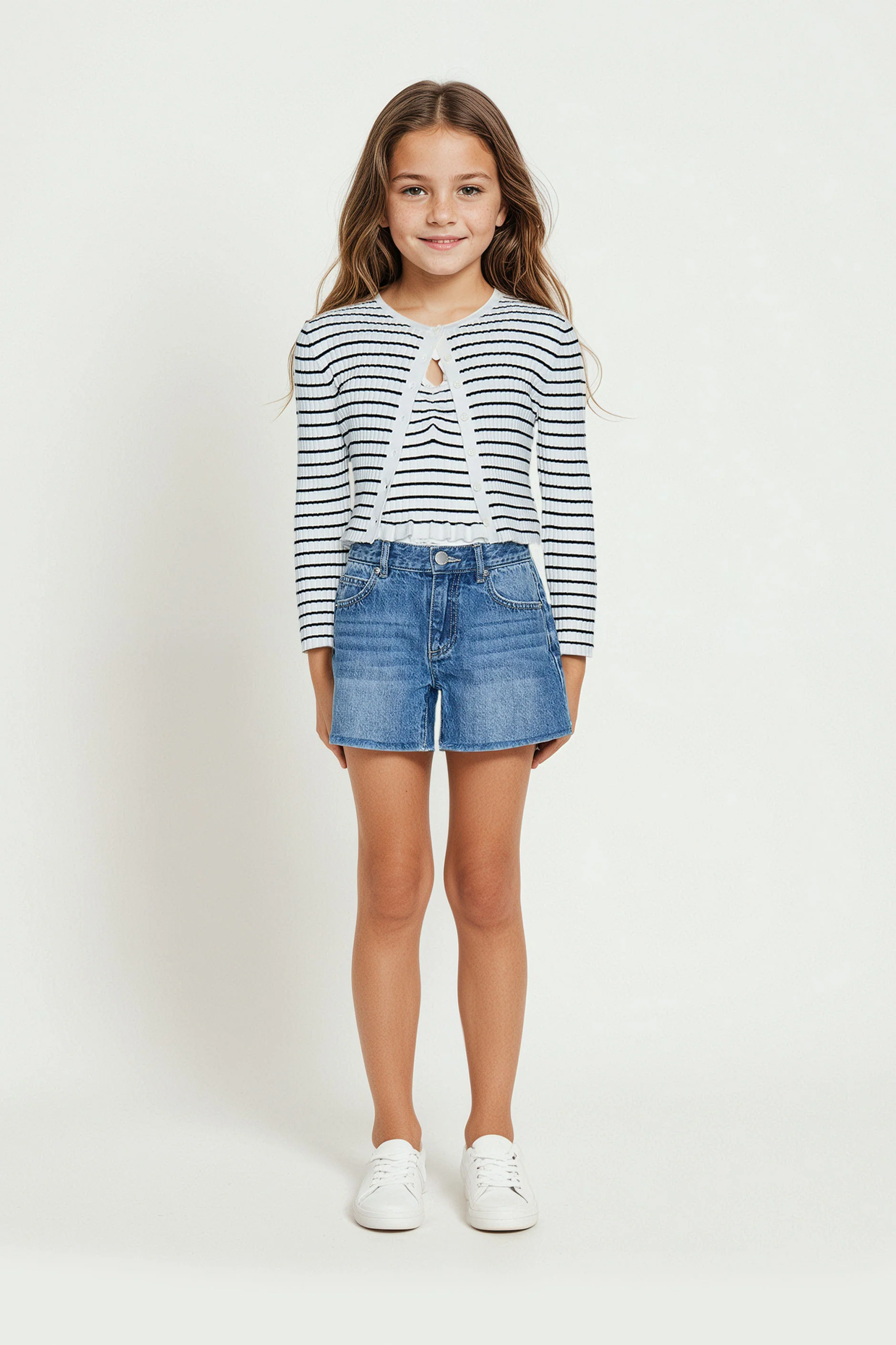 Girls Greta Button Top - Image 3