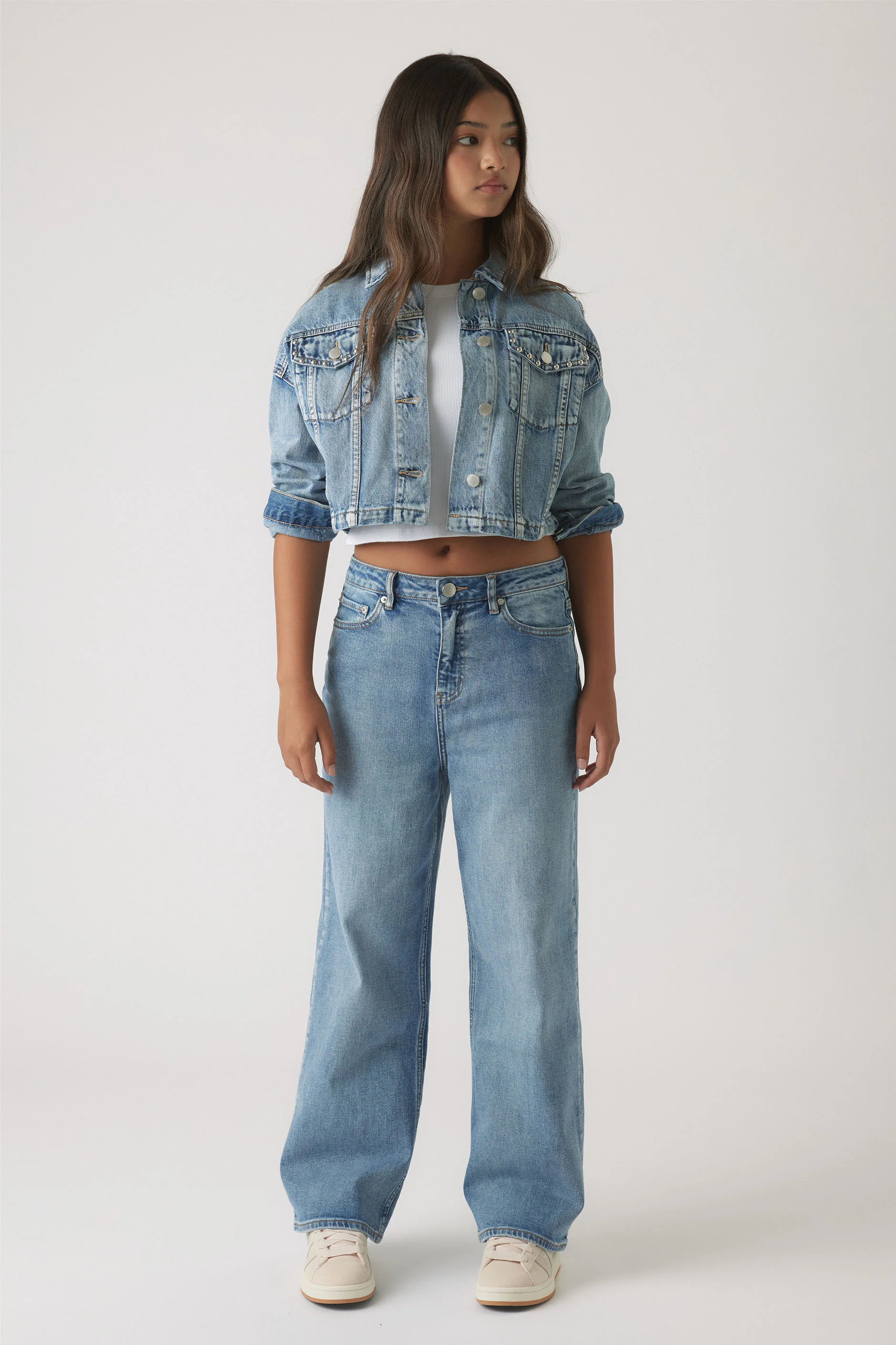 Girls Hailey Wide Leg Jean