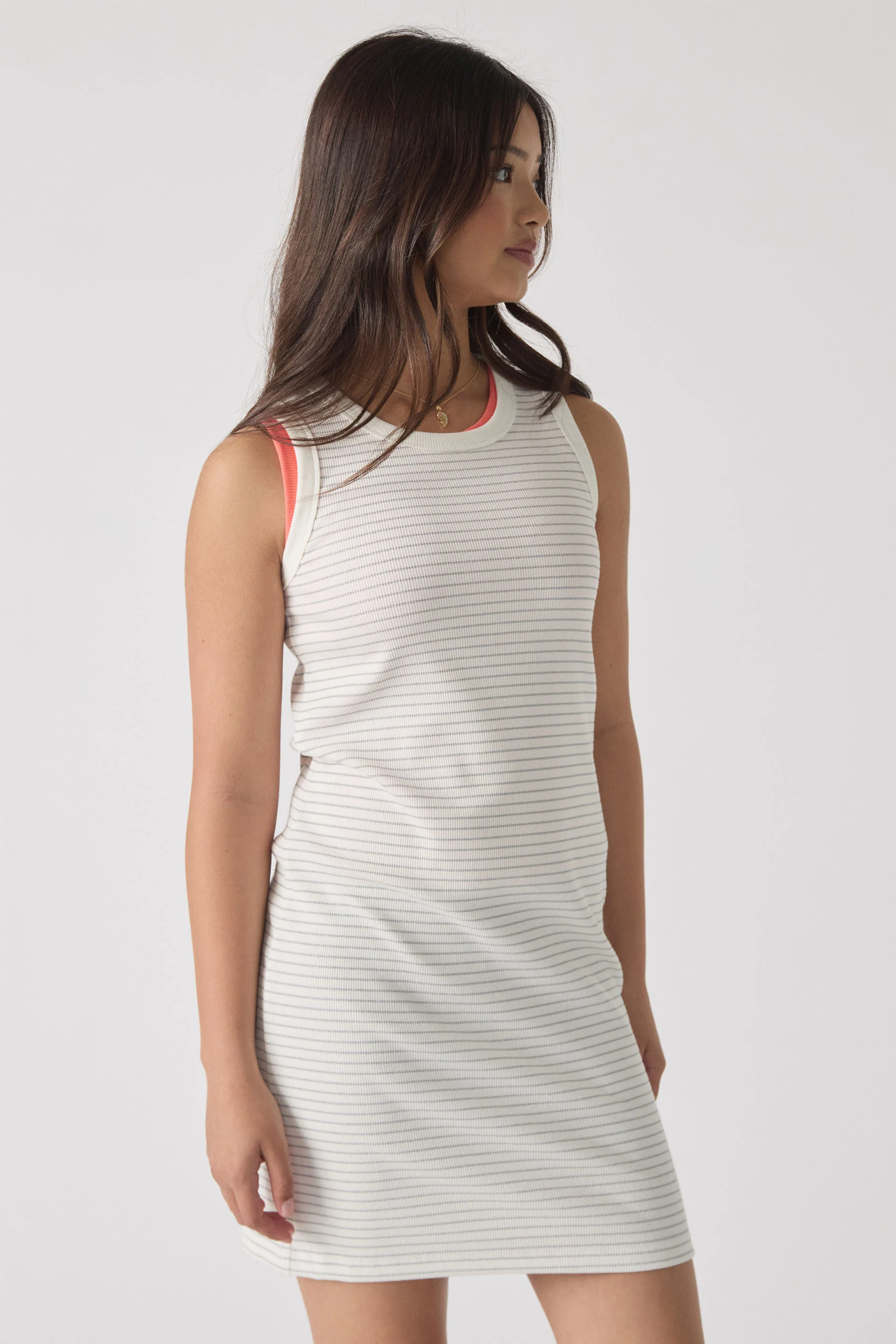 Girls Harper Lurex Tank Dress - Image 2