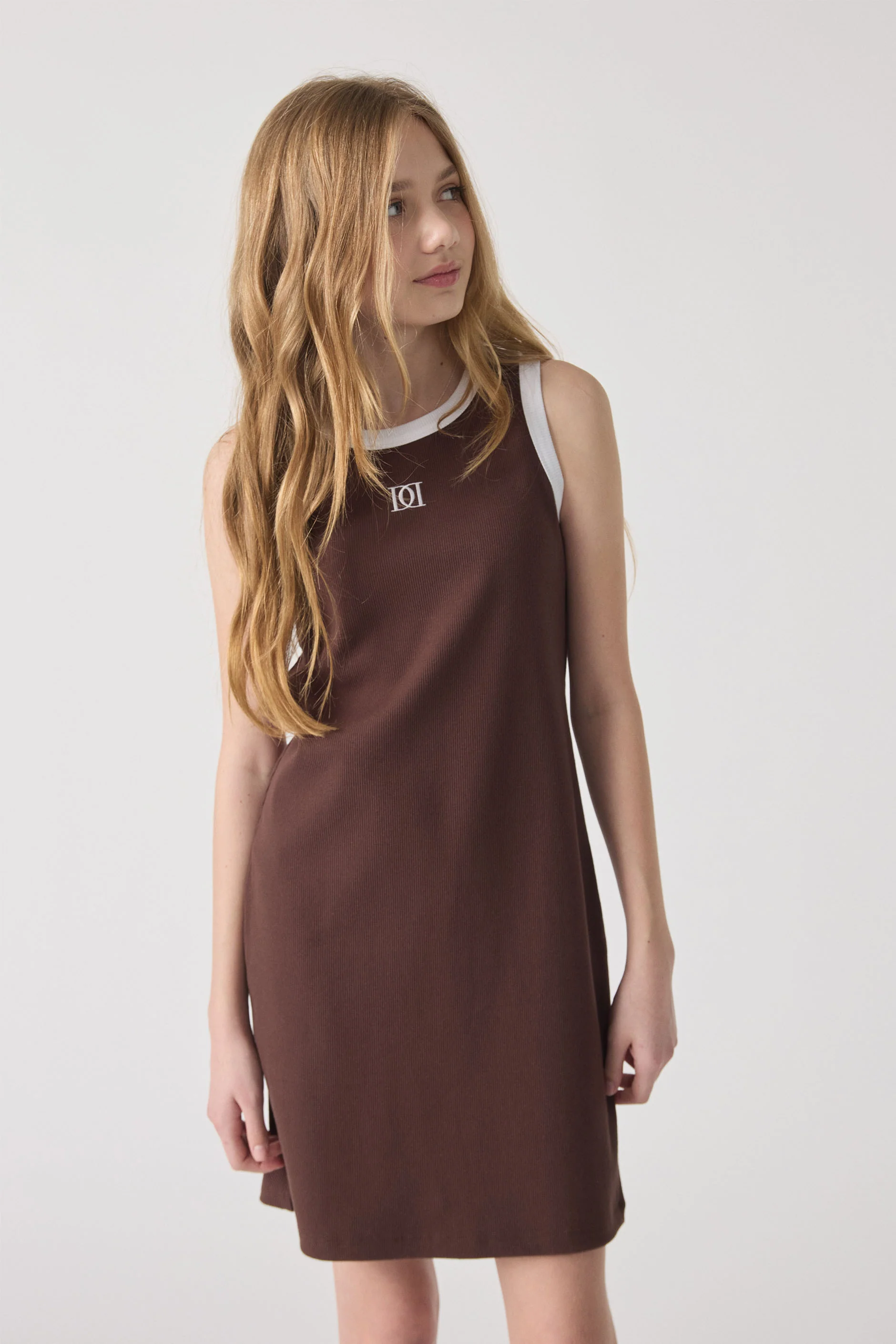 Girls Harper Monogram Dress - Image 2