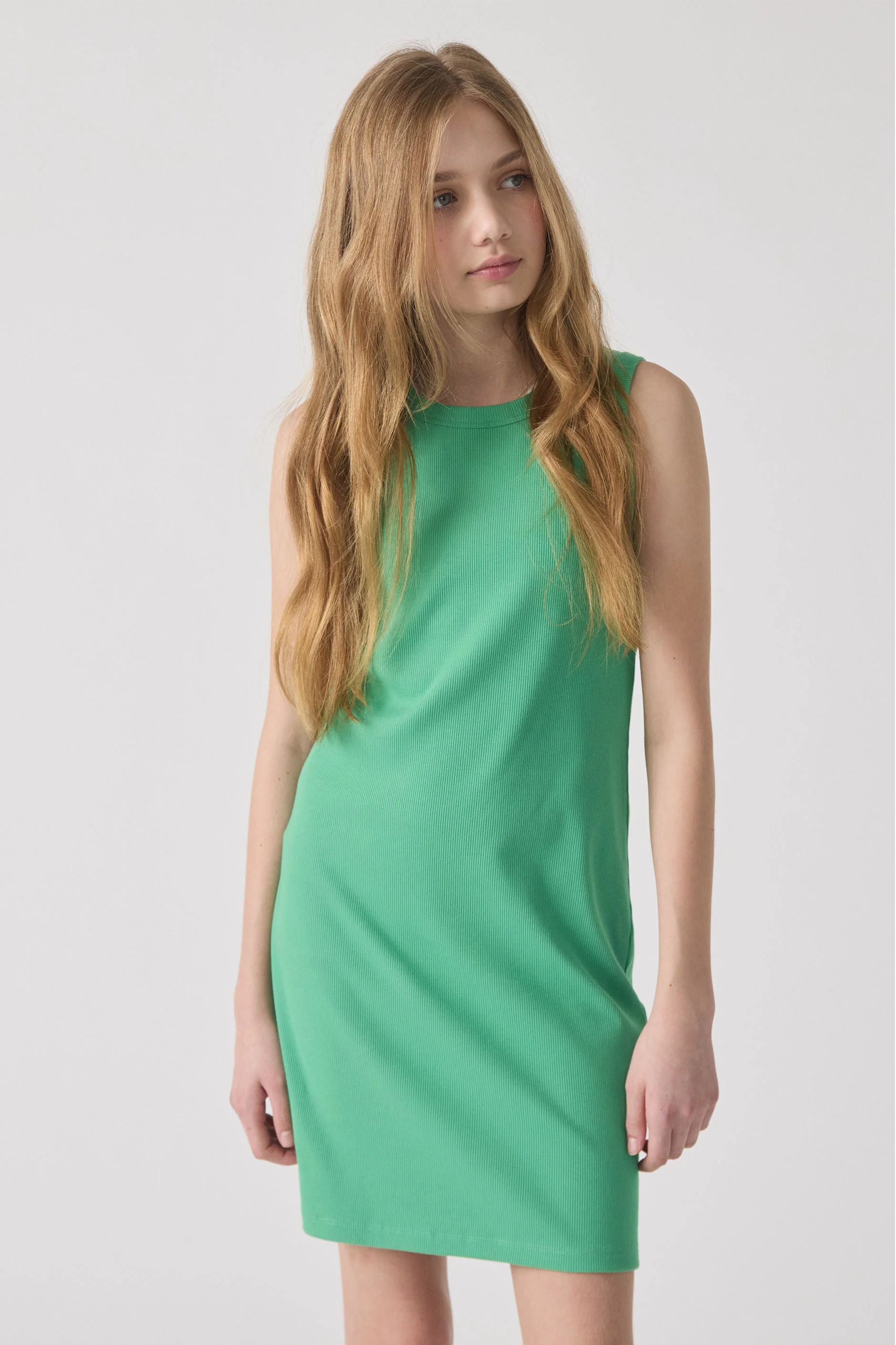 Girls Harper Rib Tank Dress - Image 2