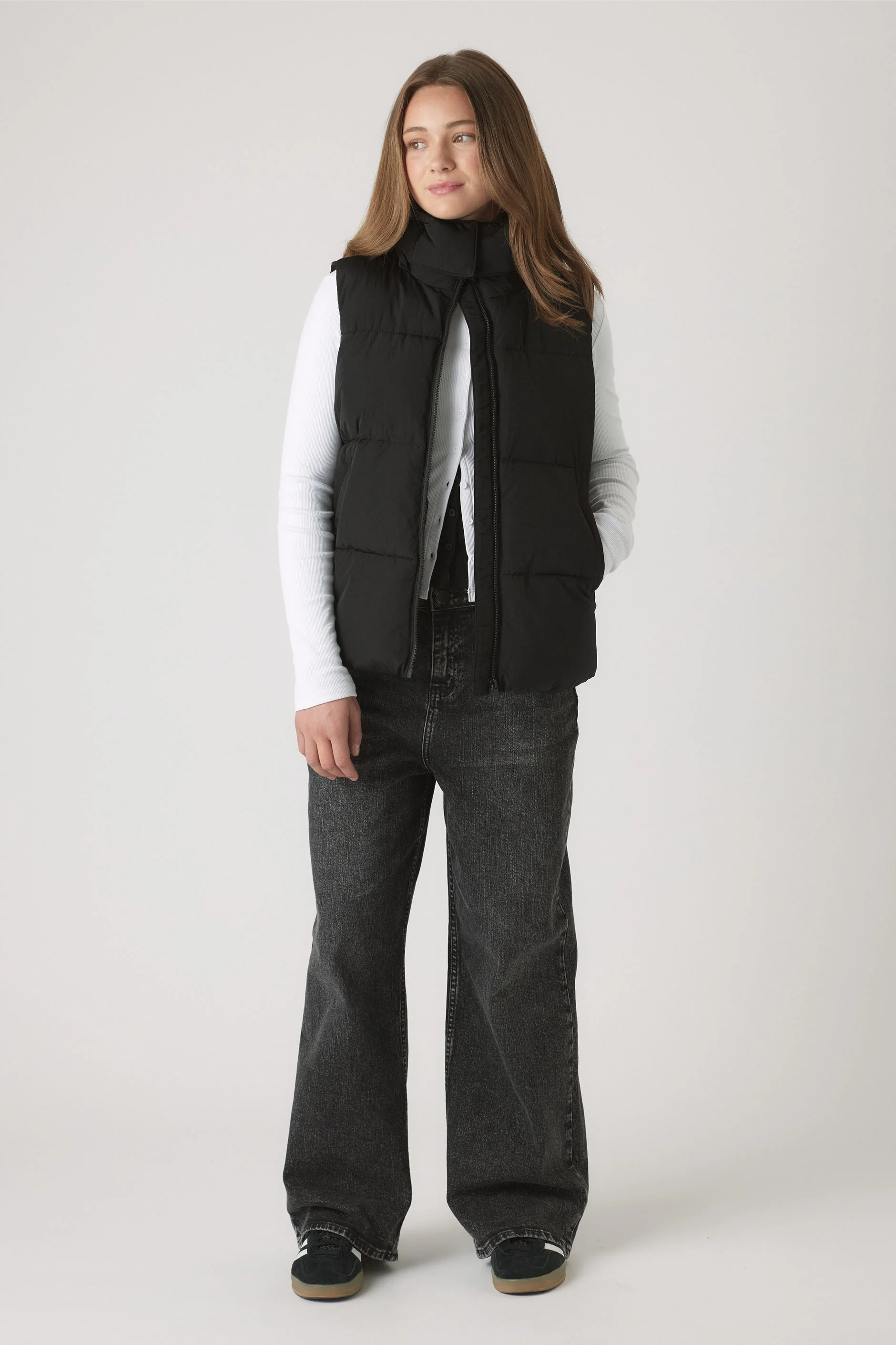 Girls Hooded Puffer Vest