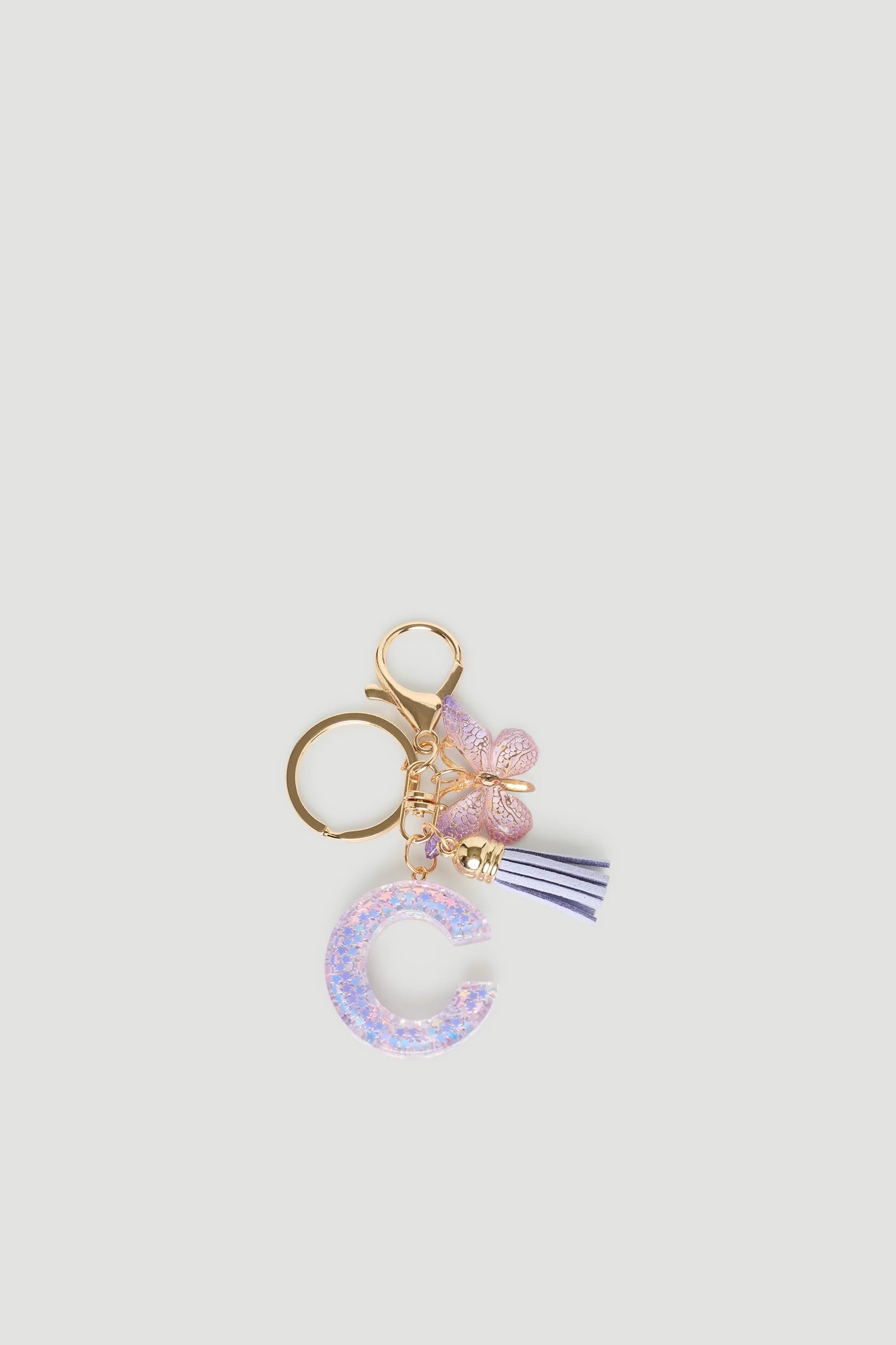 Girls Initial Key Ring