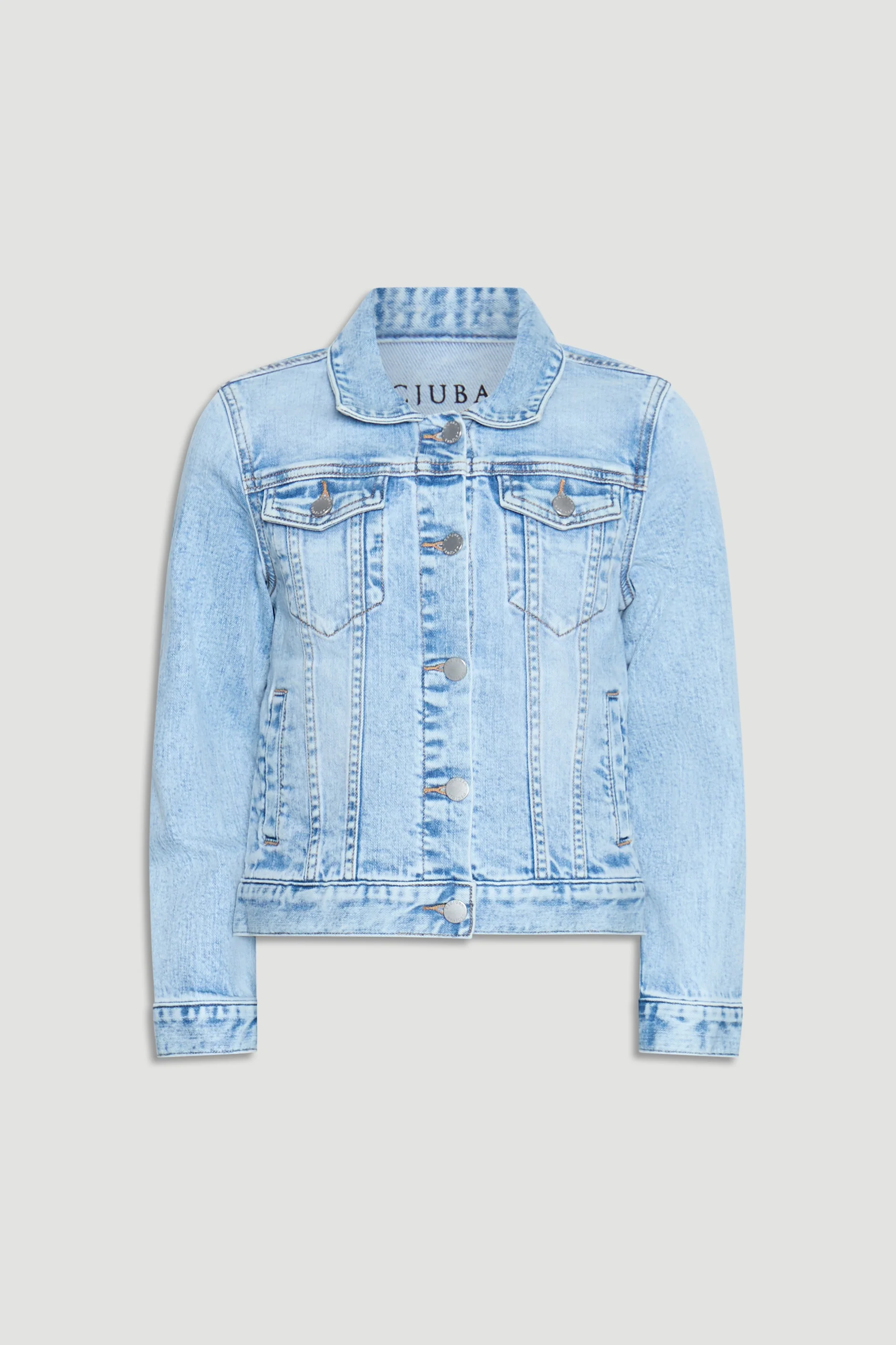 Girls Isla Faded Denim Jacket - Image 4