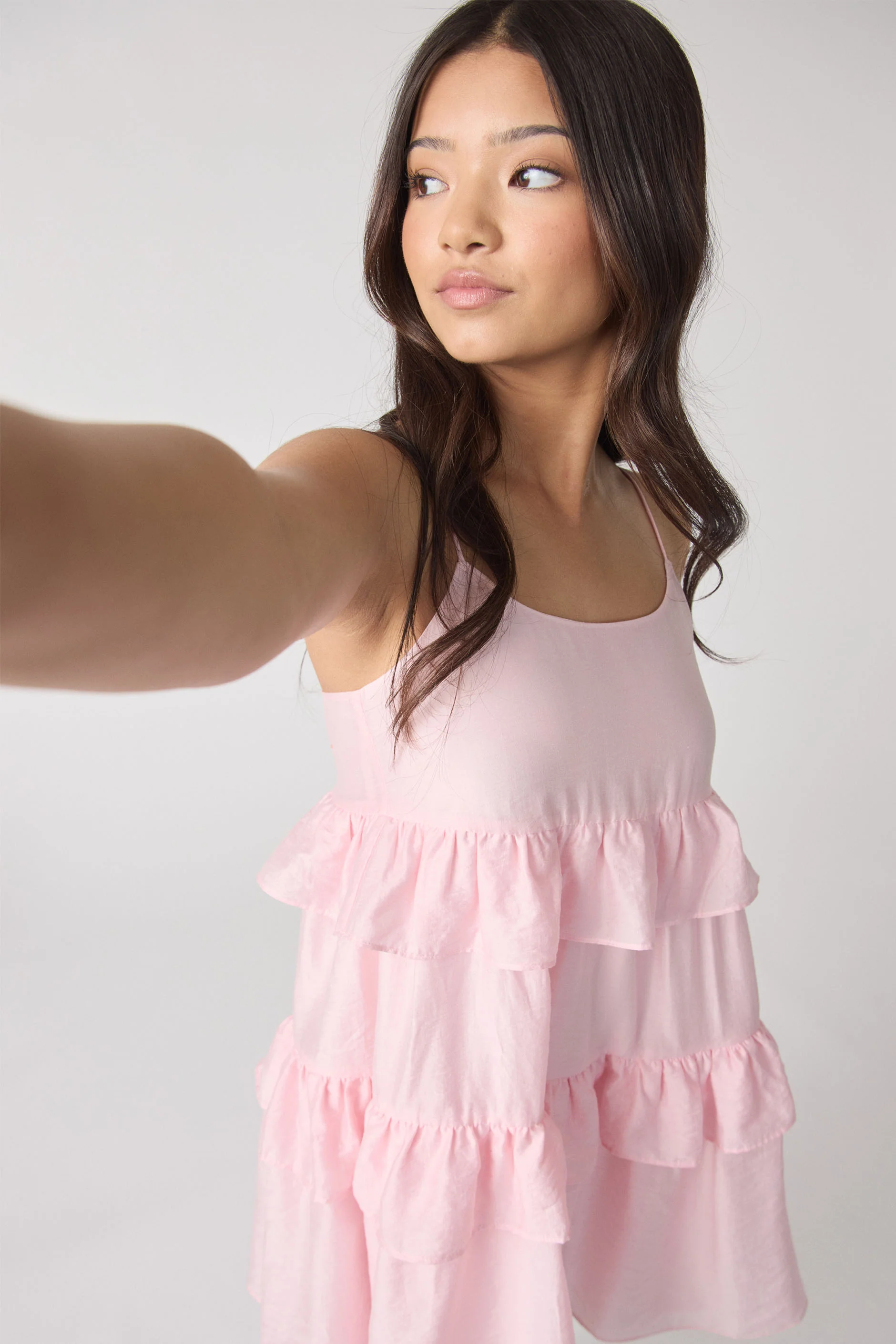 Girls Lucy Ruffle Dress - Image 4