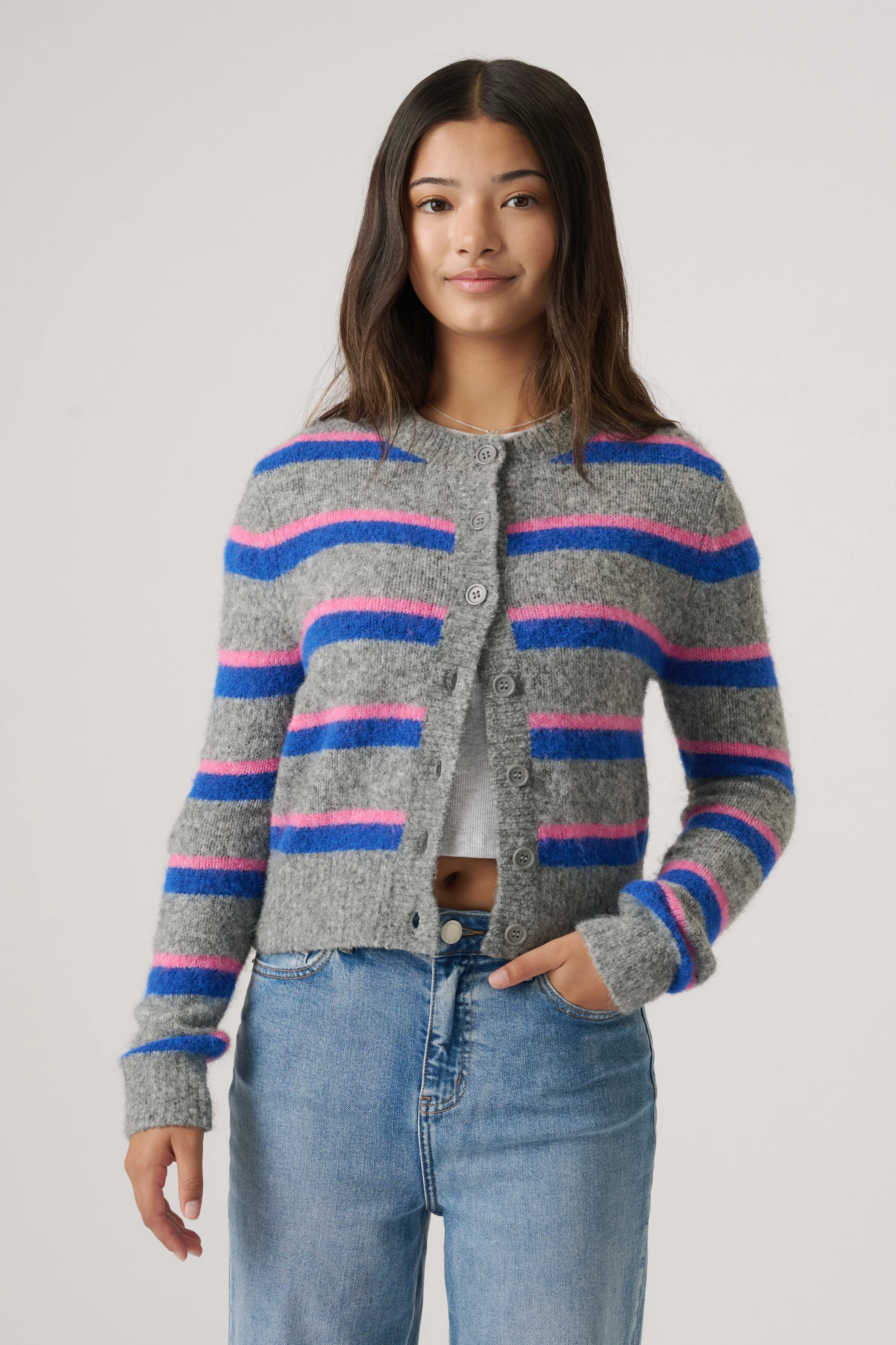 Girls Mia Cropped Cardigan - Image 2