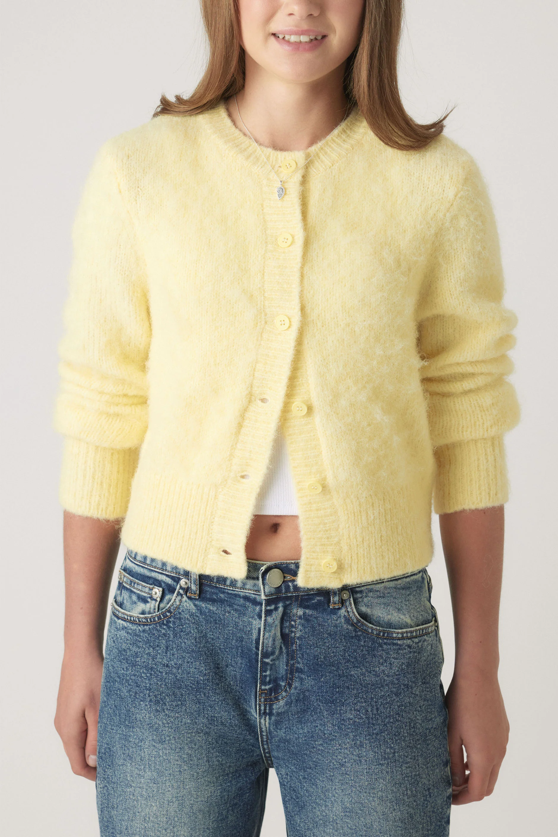 Girls Mia Fluffy Cardigan - Image 2