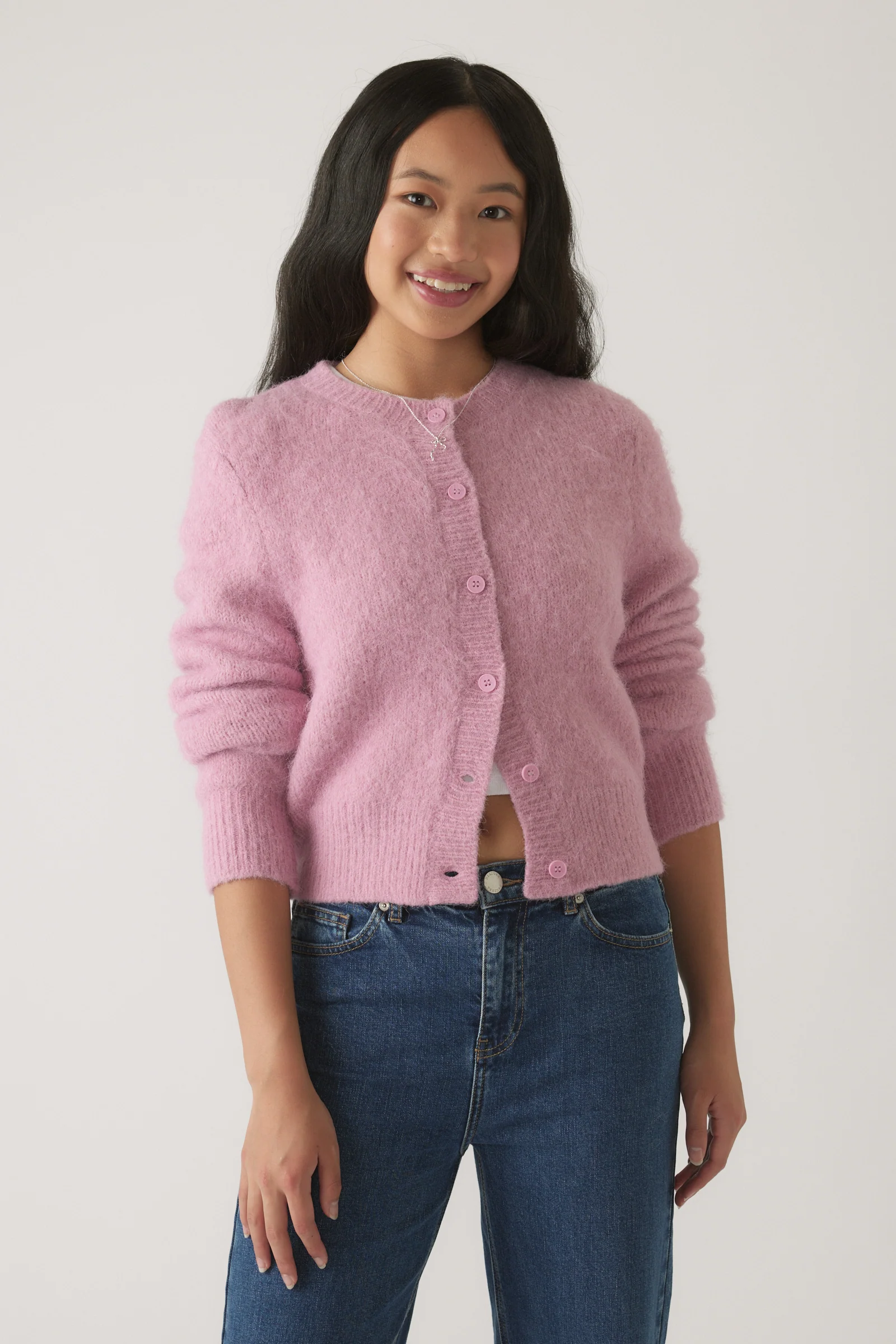 Girls Mia Fluffy Cardigan - Image 2