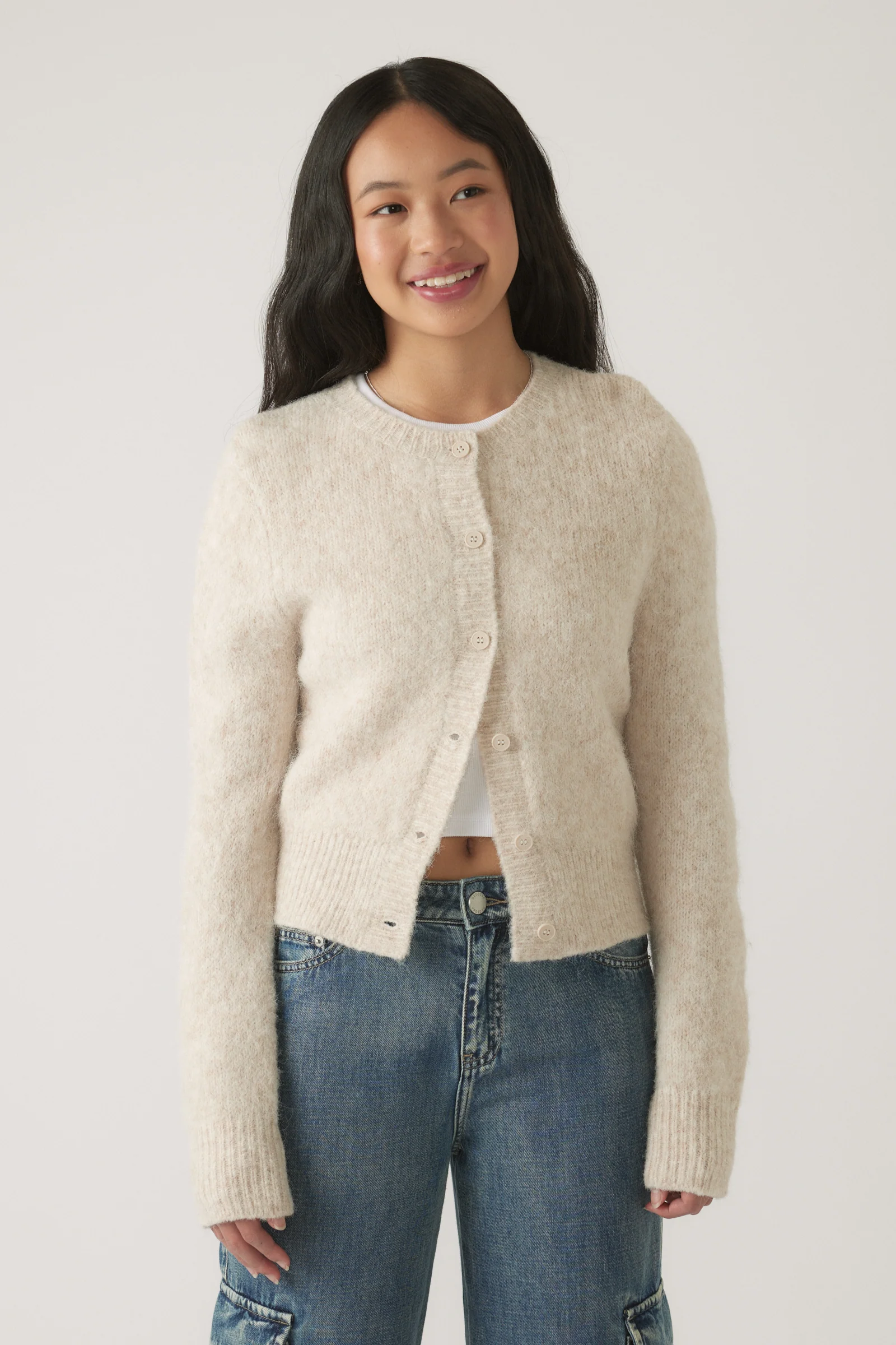 Girls Mia Fluffy Cardigan - Image 2