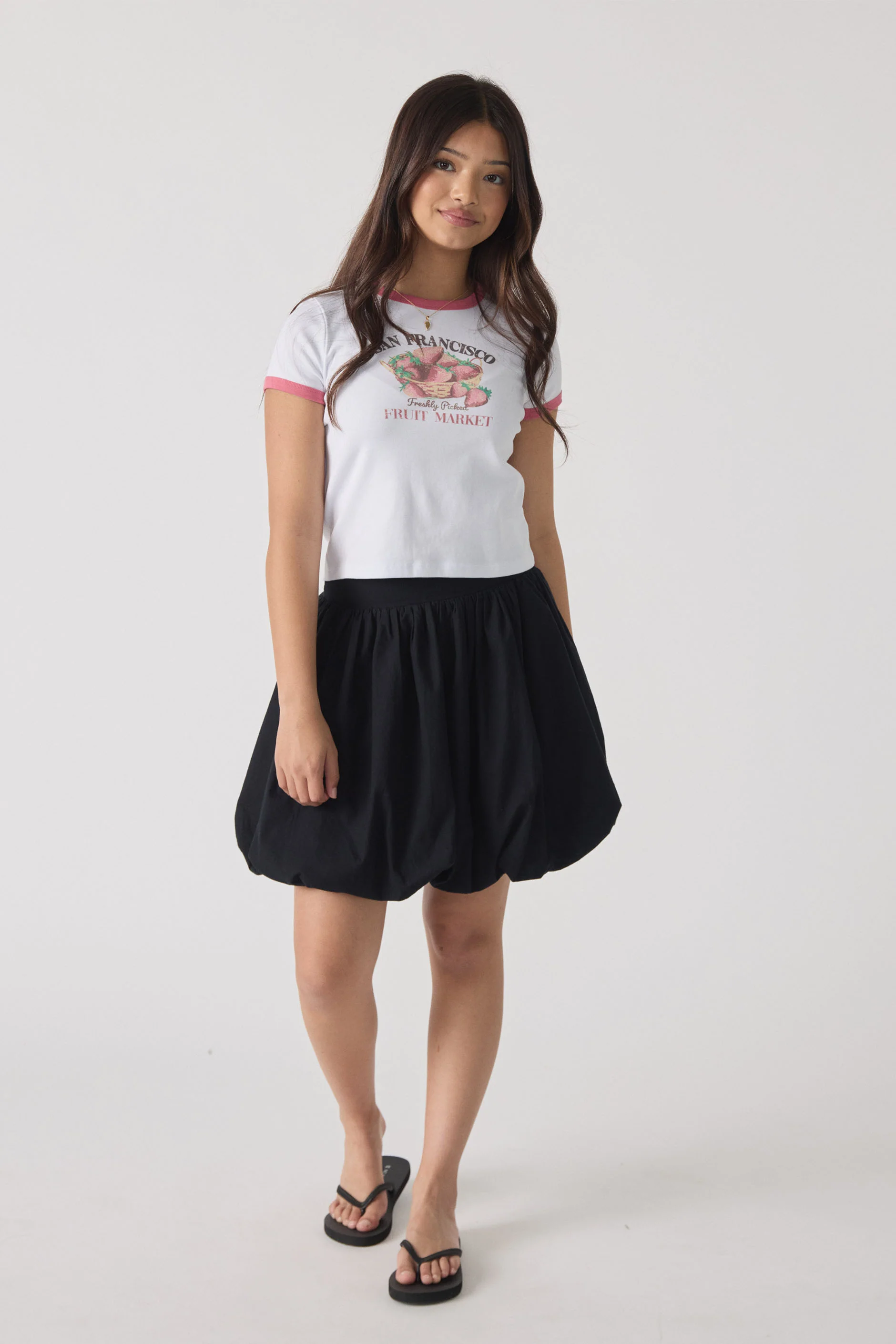Girls Strawberry Ringer Tee