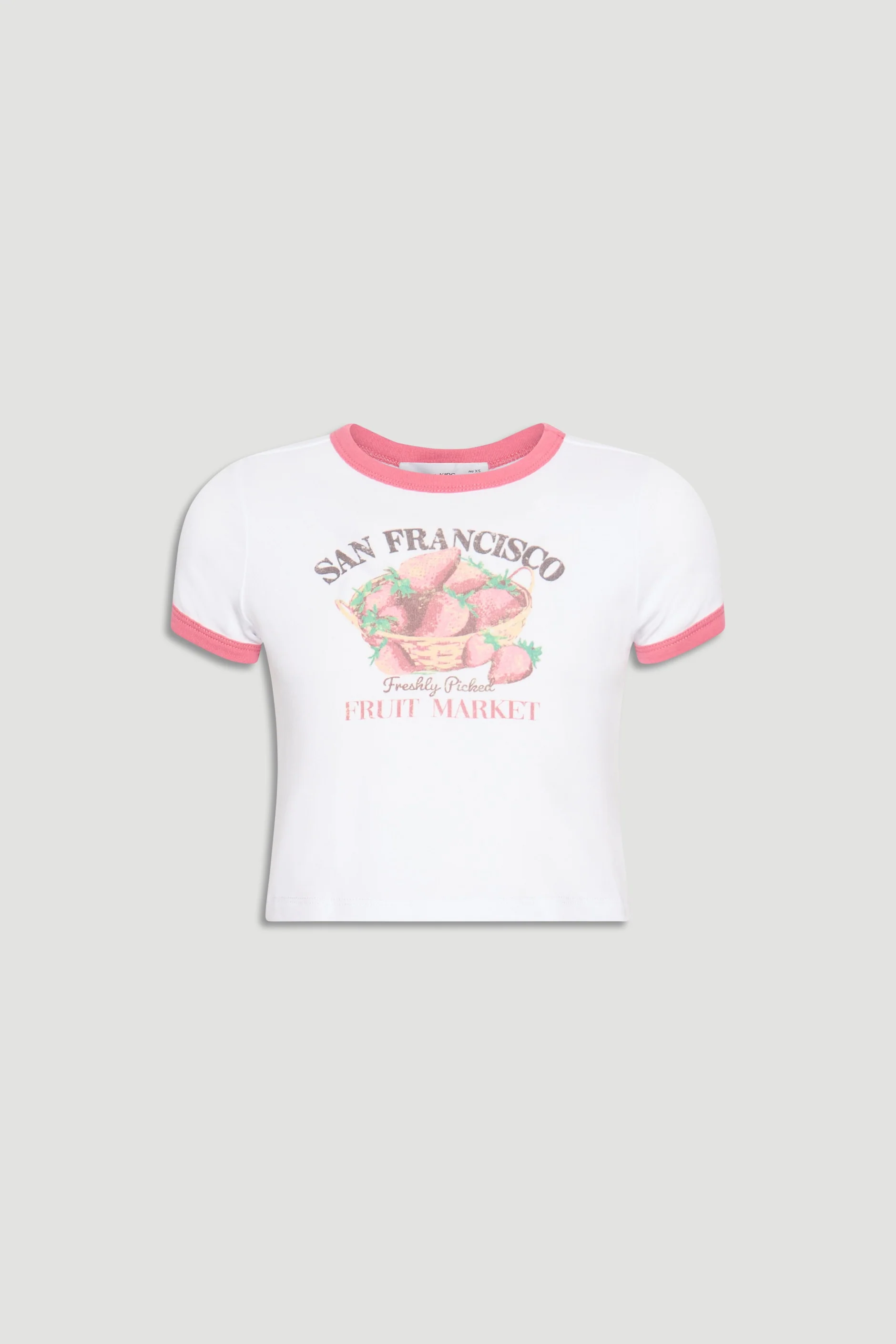 Girls Strawberry Ringer Tee - Image 4