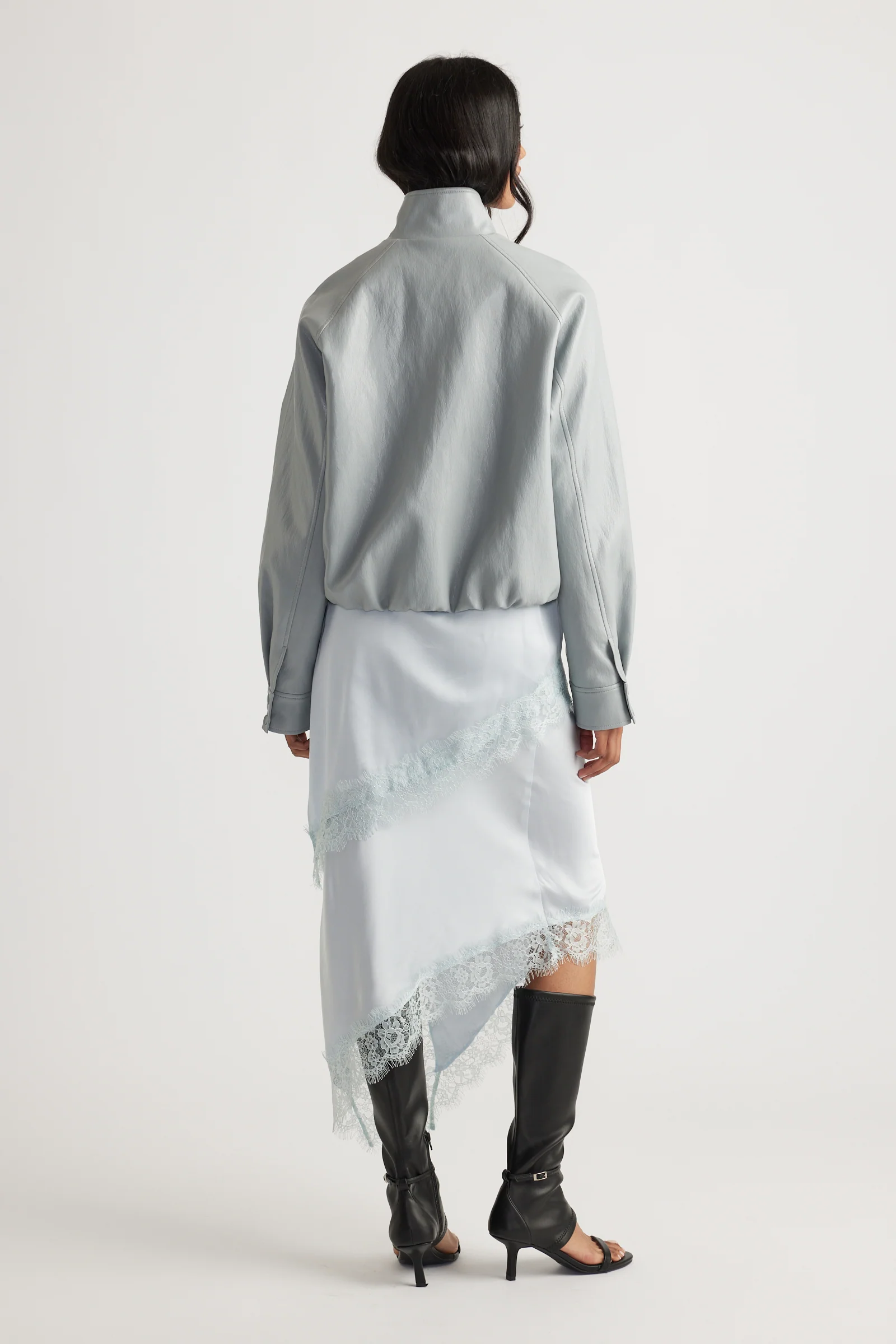 Grace Faux Leather Bomber - Image 3