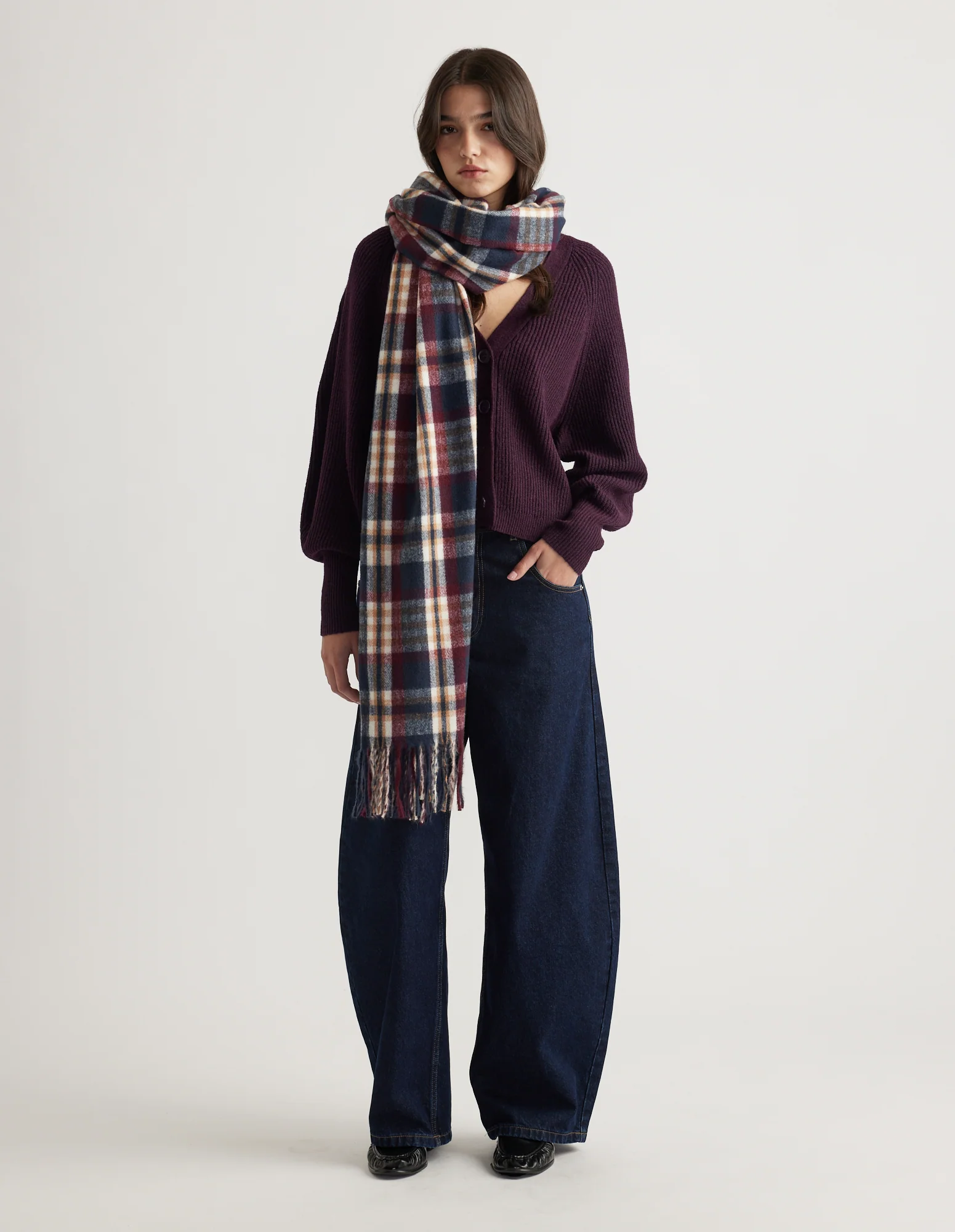 Greta Check Scarf - Image 2