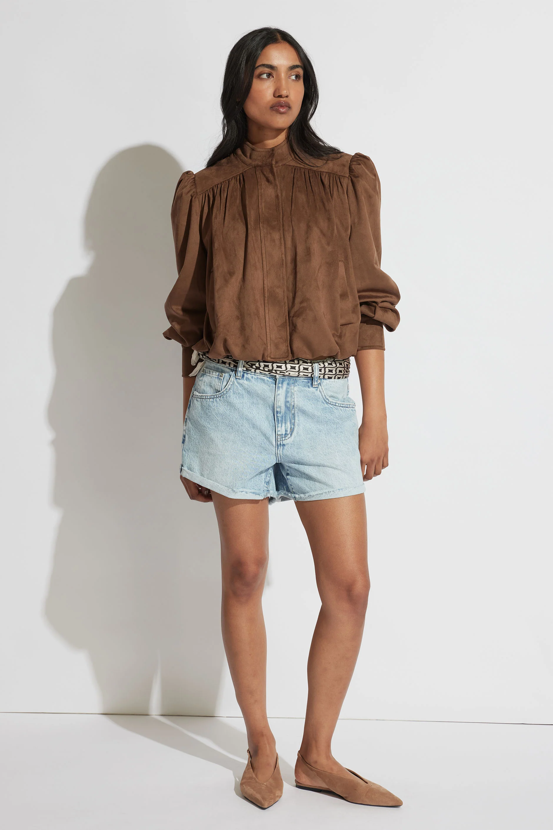 Harper Rolled Cuff Denim Short