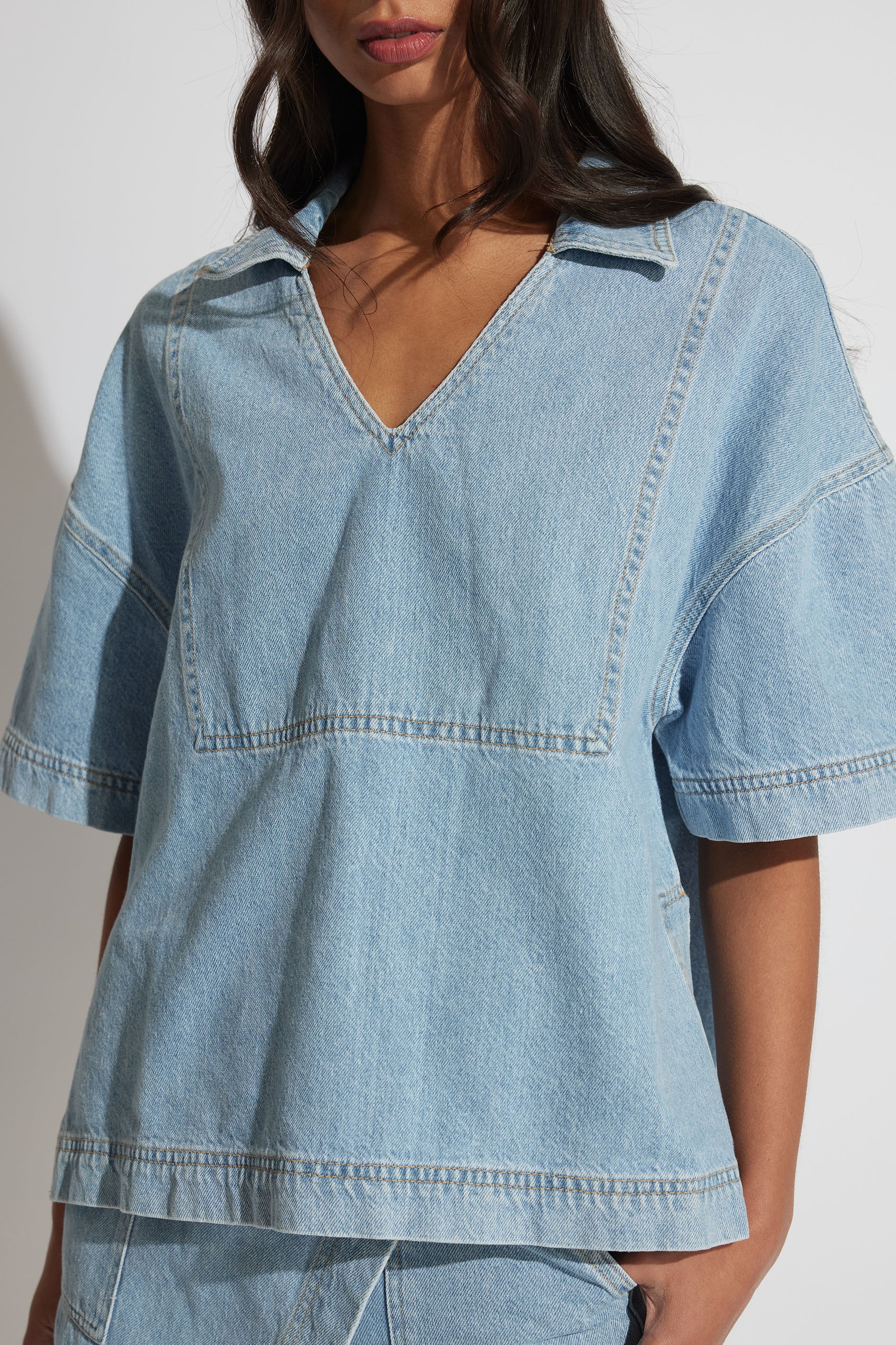Hazel Oversized Denim Shirt - Image 2