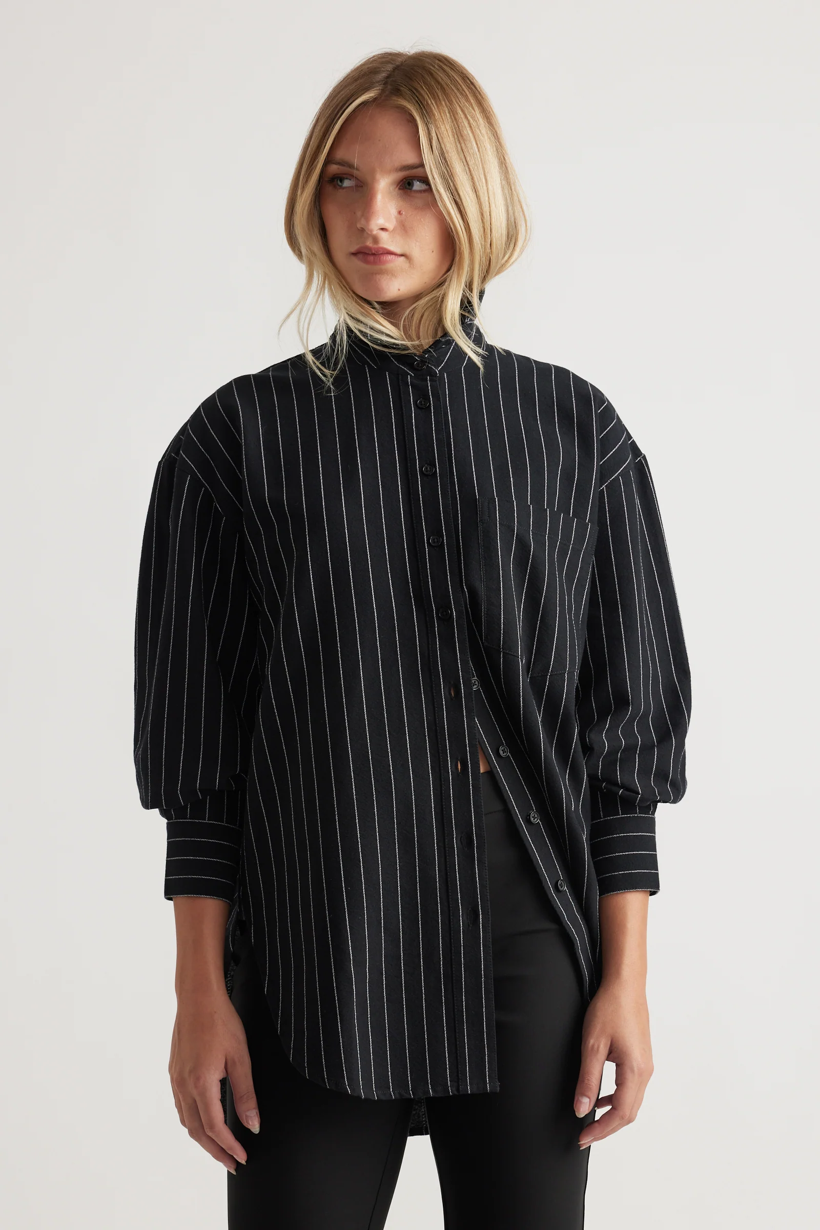 Heather Oxford Oversized Shirt - Image 2