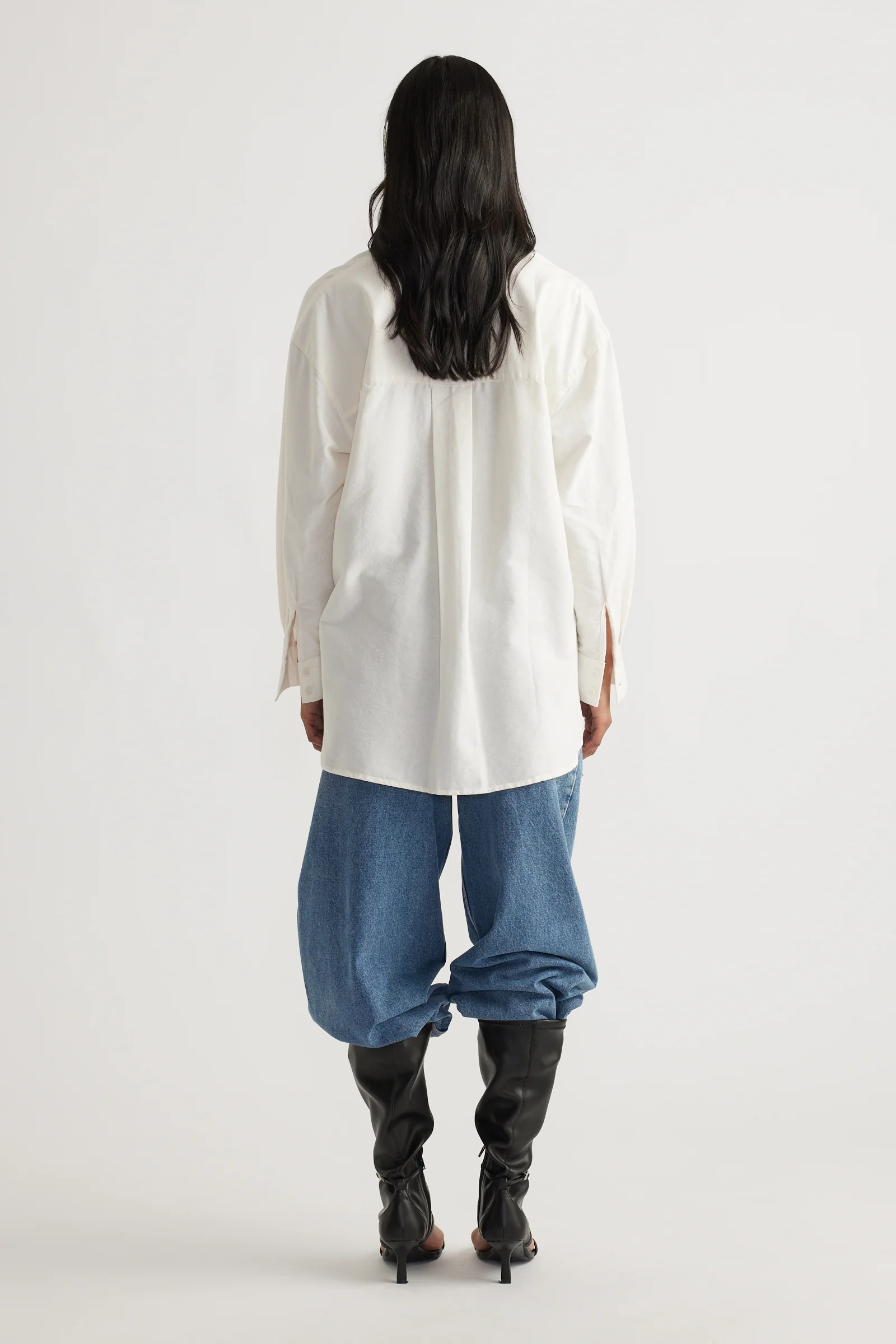 Heather Oxford Oversized Shirt - Image 3