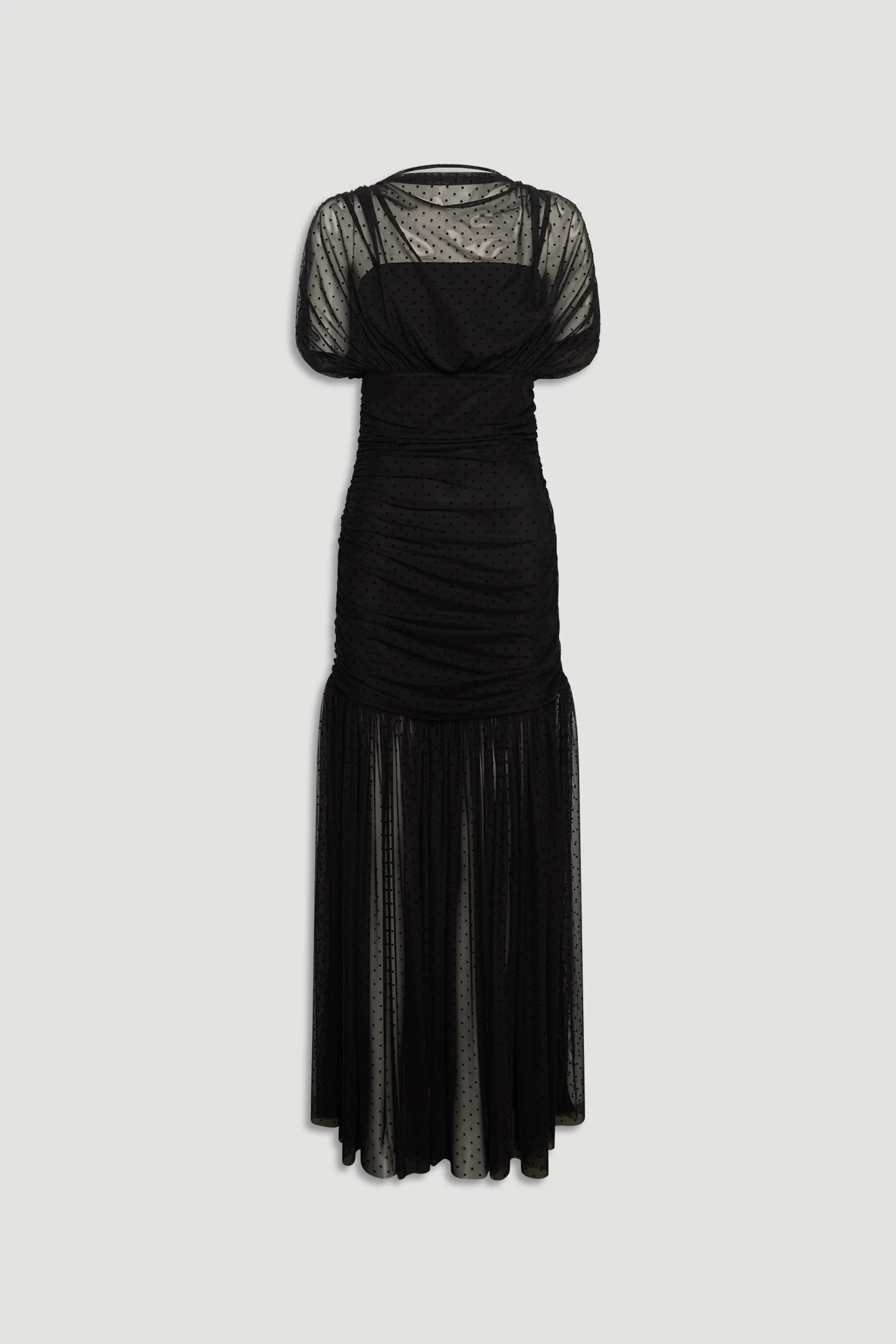 High Neck Mesh Maxi Dress - Image 4