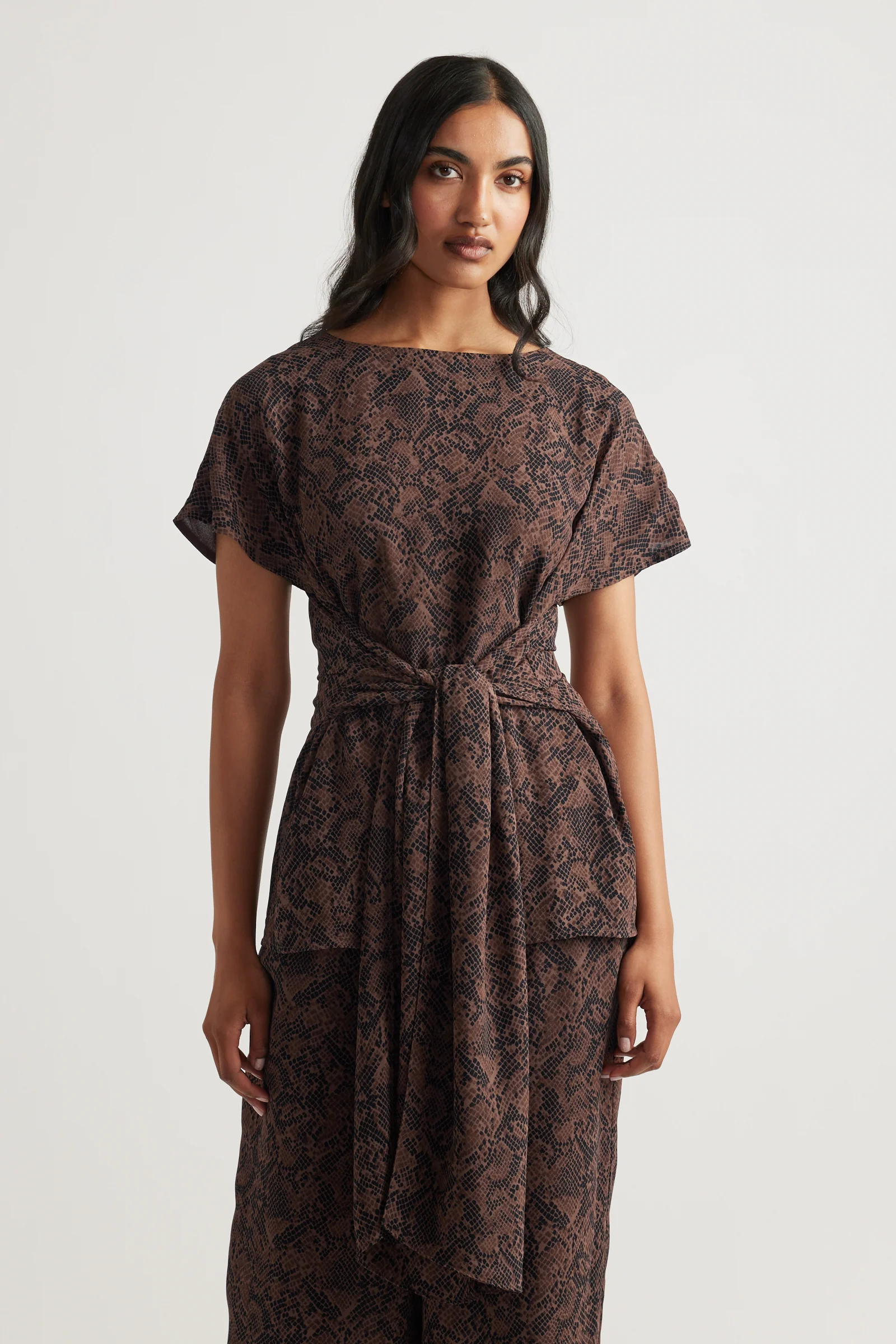 Ilaria Georgette Tie Tunic - Image 2