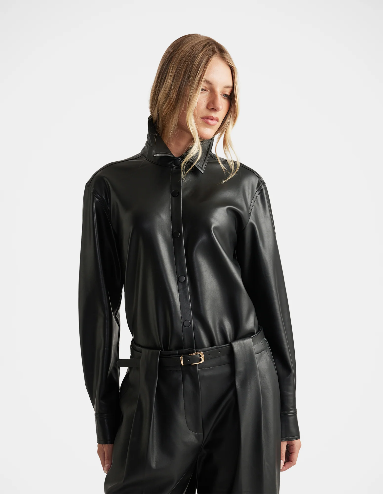 Jemma Faux Leather Shirt