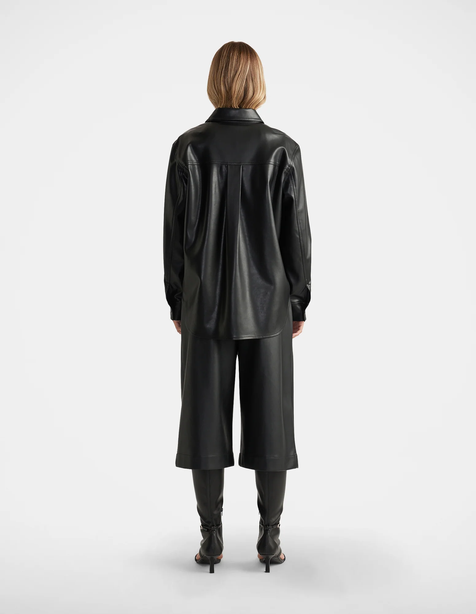 Jemma Faux Leather Shirt - Image 3