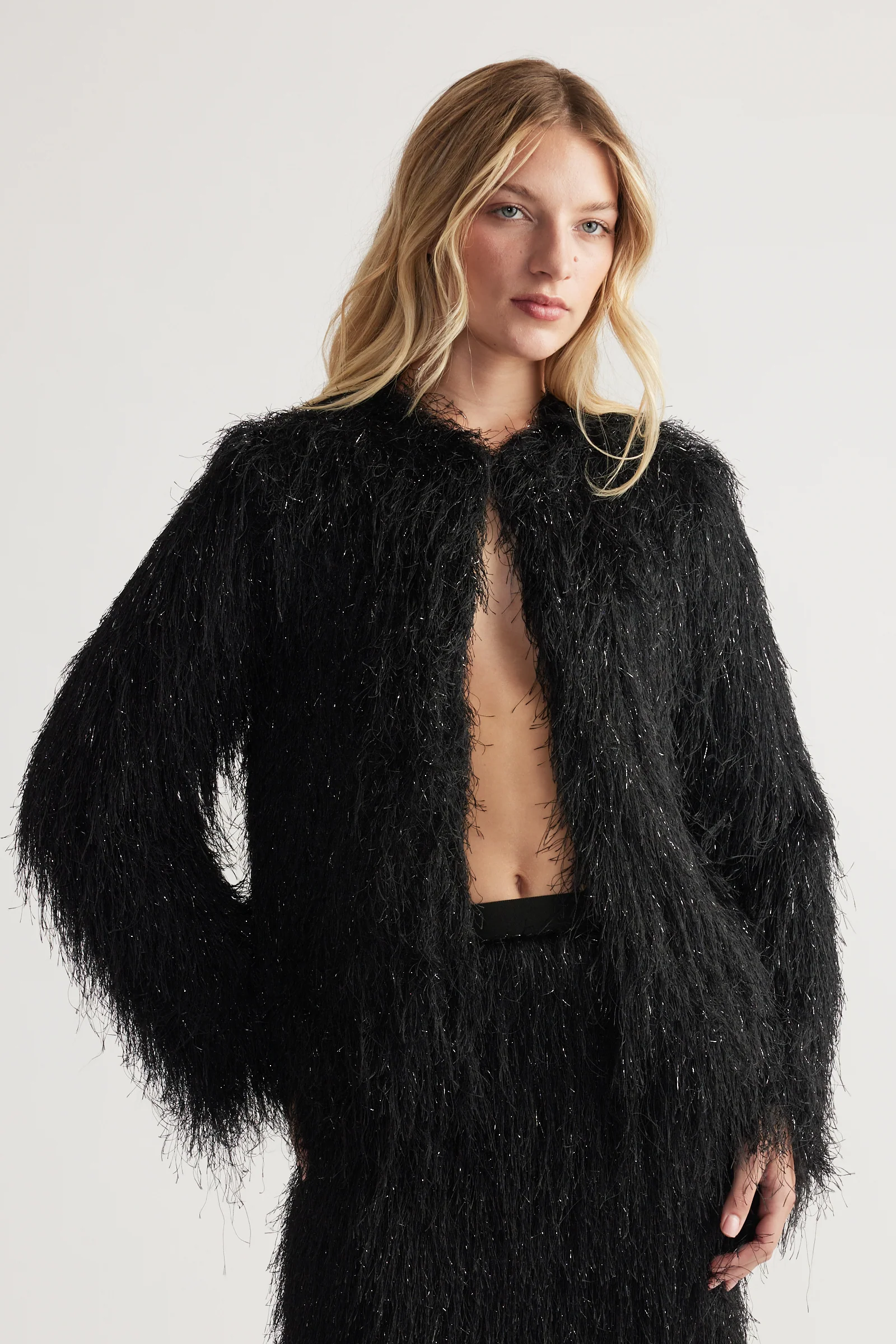 Kenzie Lurex Fringed Jacket - Image 2
