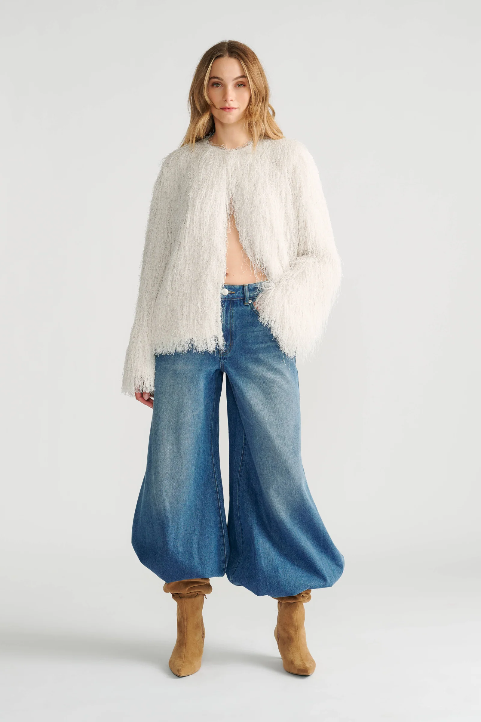 Kenzie Lurex Fringed Jacket