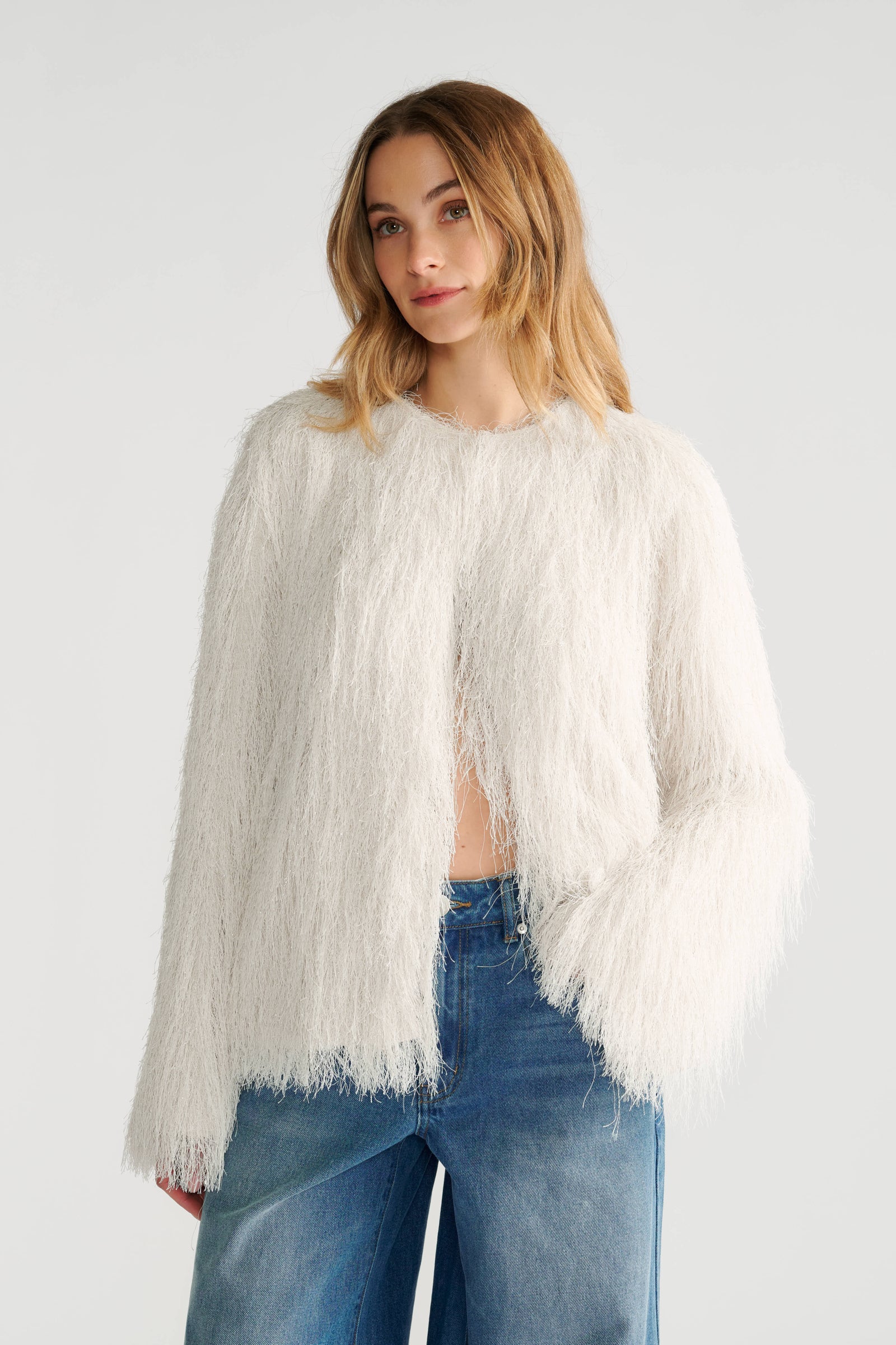 Kenzie Lurex Fringed Jacket - Image 2