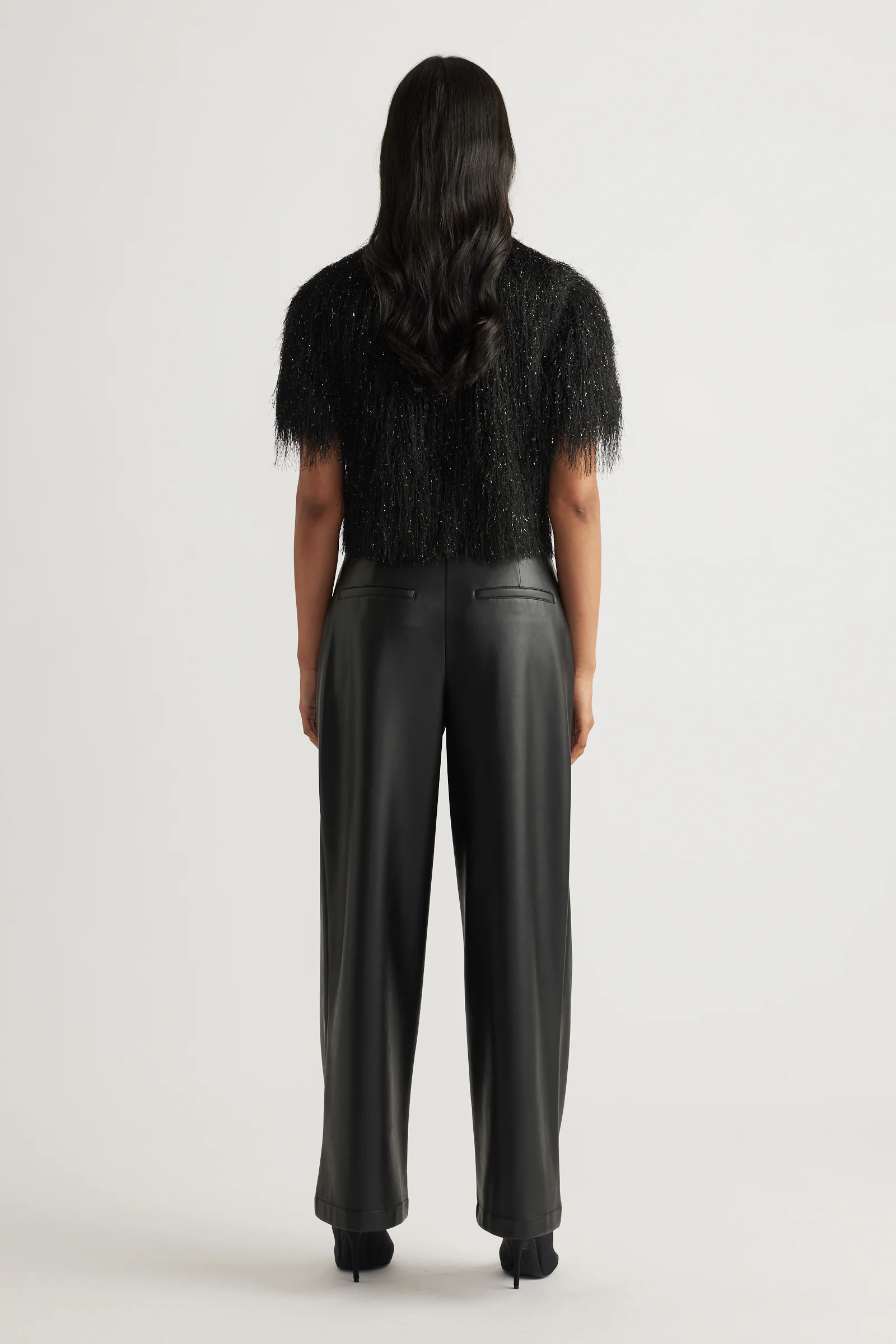 Kenzie Fringe Lurex Cardigan - Image 3