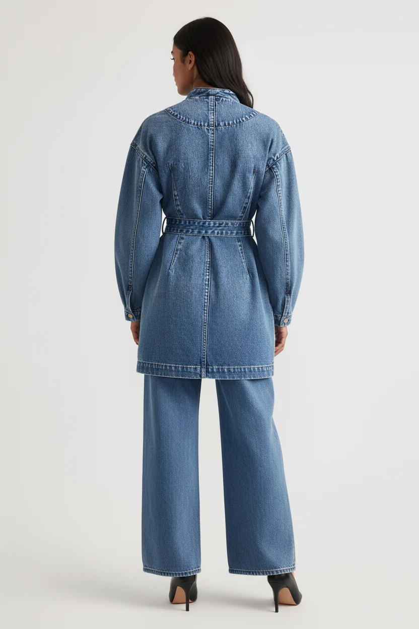 Kylie Denim Blazer Dress - Image 3