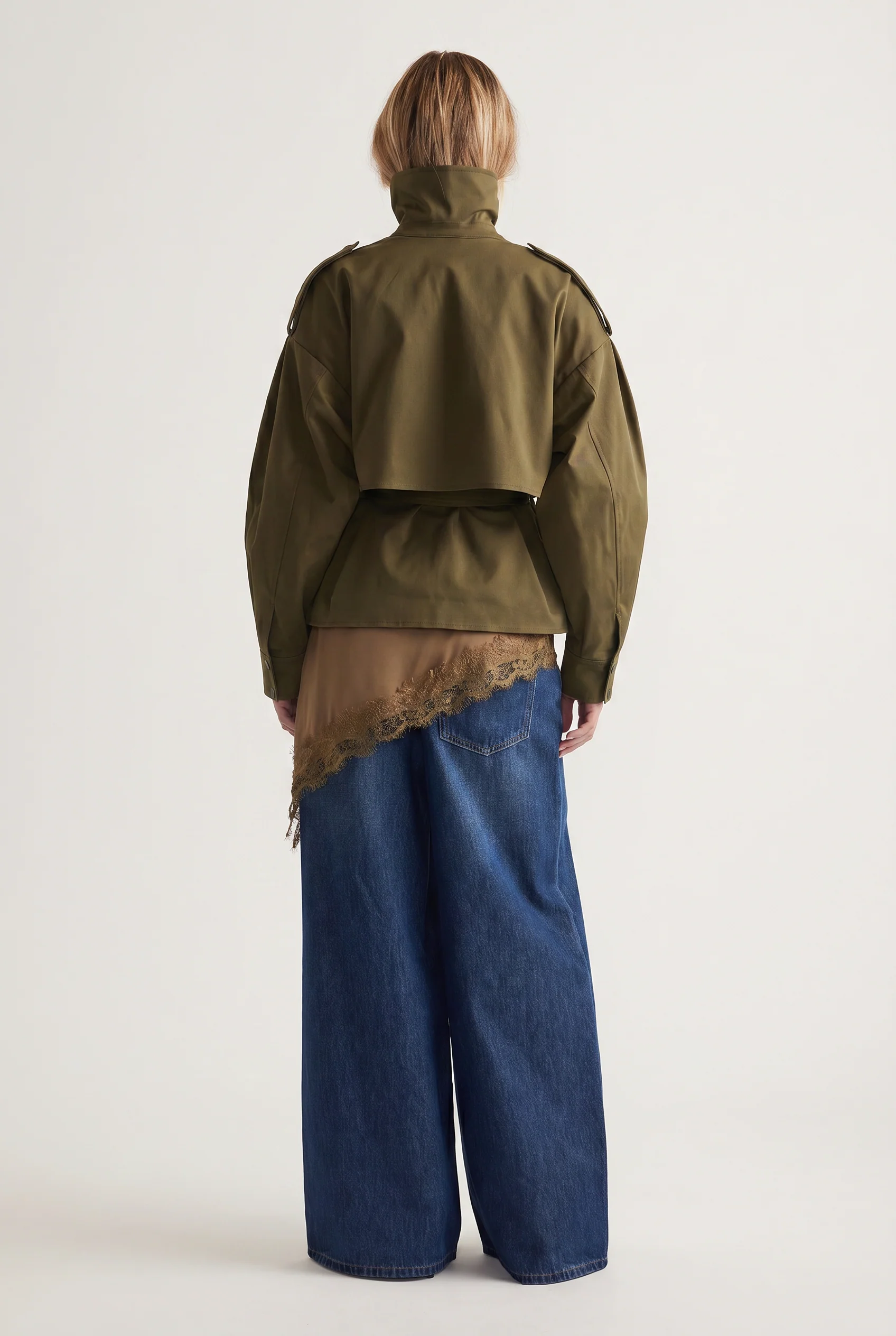 Lila Cropped Trench - Image 3