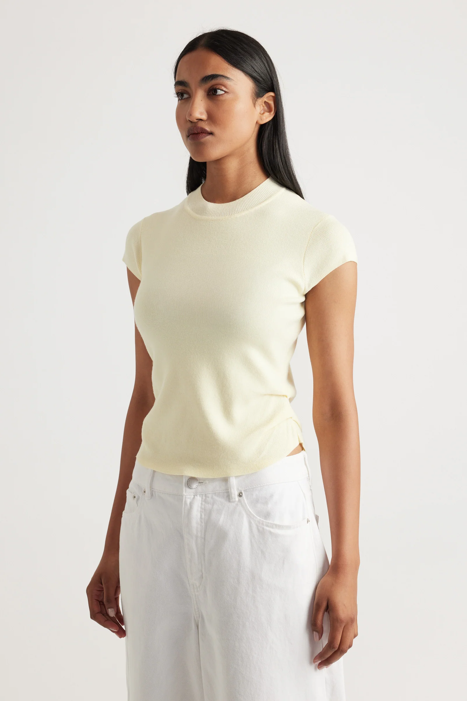 Lily Pleat Detail Knit Tee - Image 2