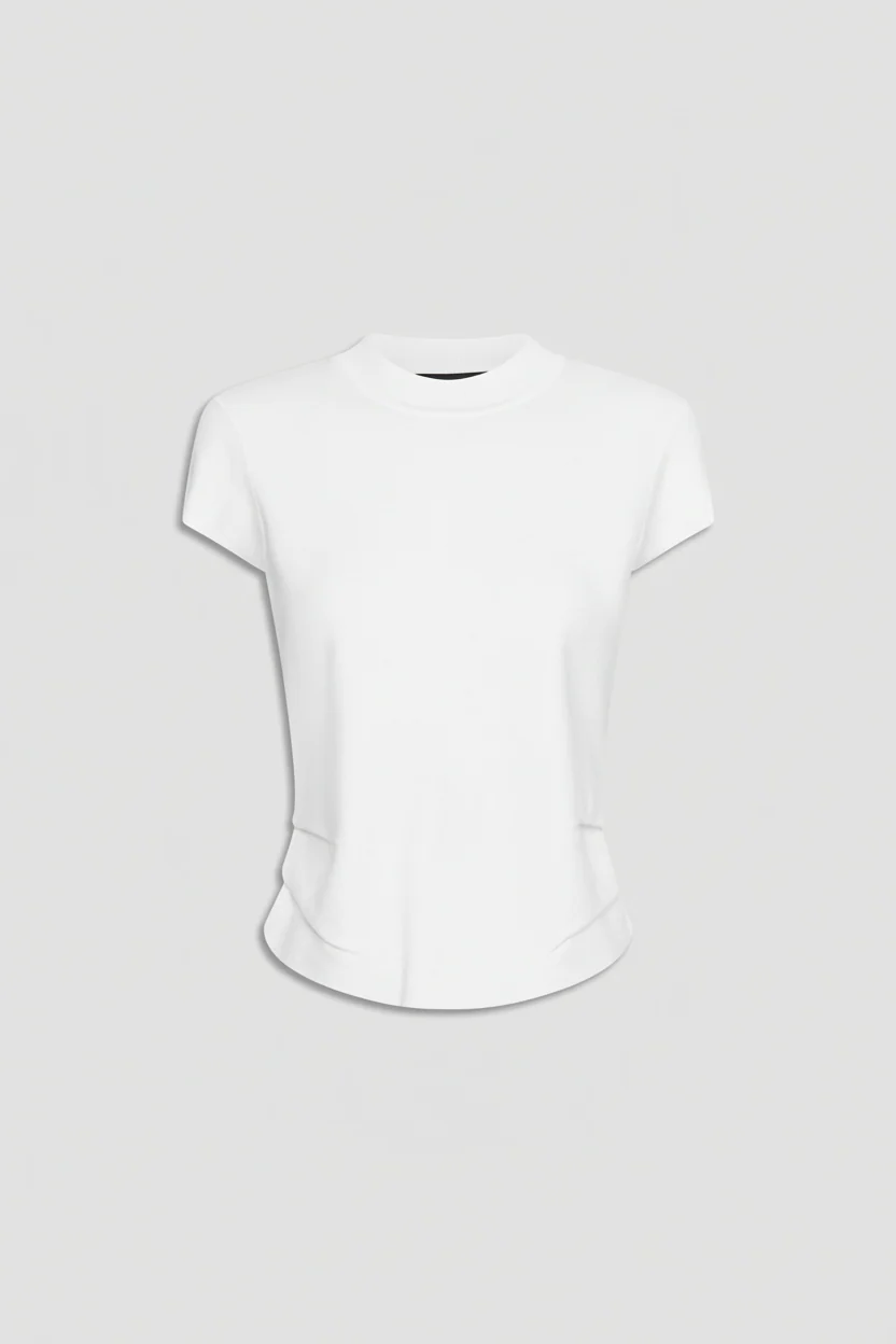 Lily Pleat Detail Knit Tee - Image 4