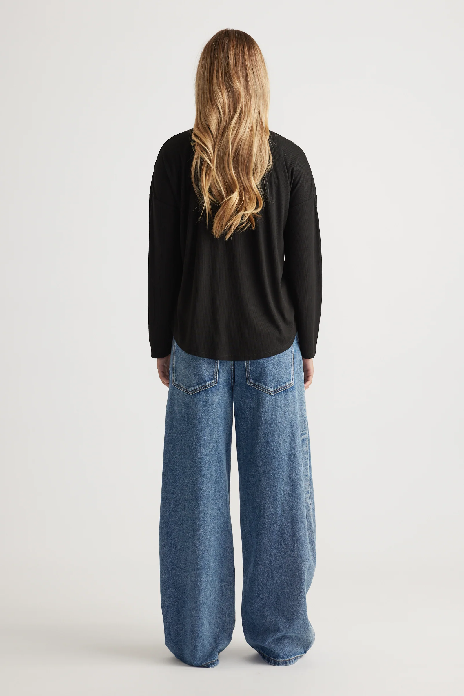 Long Sleeve Rib Top - Image 3