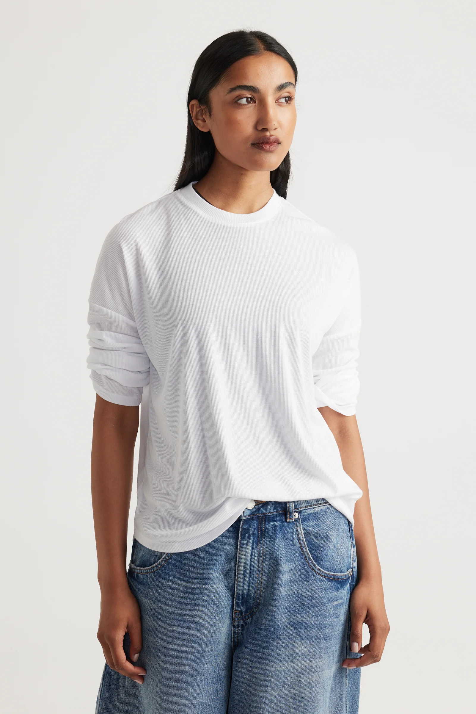 Long Sleeve Rib Top - Image 2
