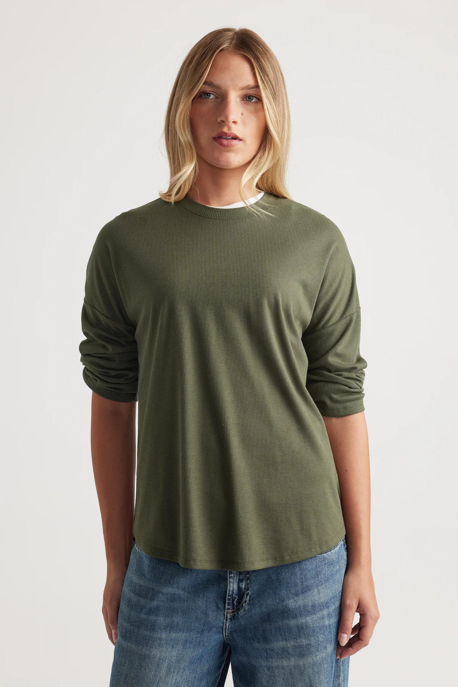 Long Sleeve Rib Top - Image 2