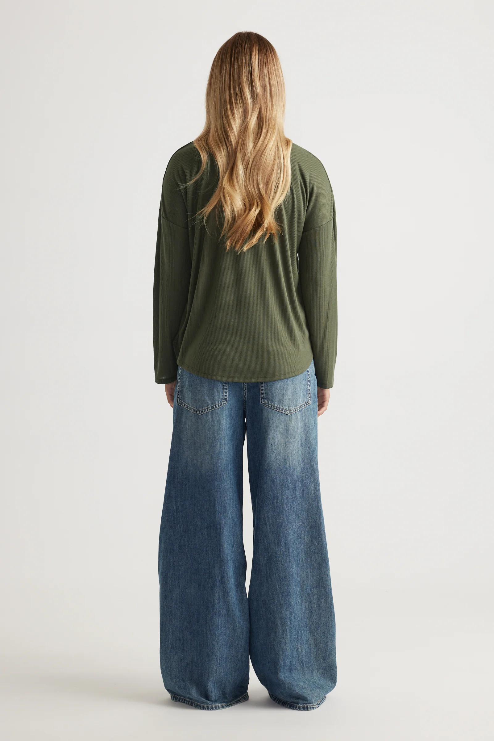 Long Sleeve Rib Top - Image 3