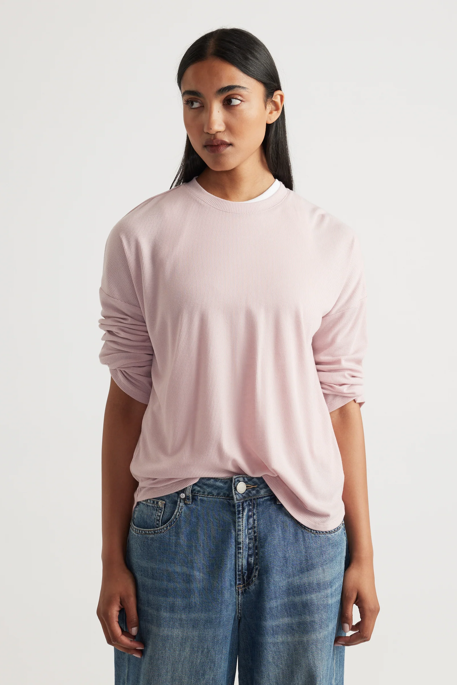 Long Sleeve Rib Top - Image 2