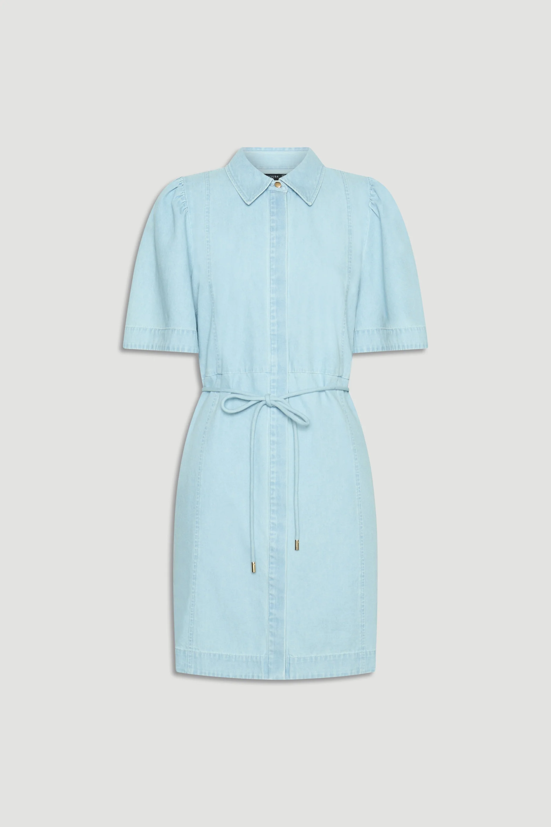 Luna Denim Mini Shirt Dress - Image 4