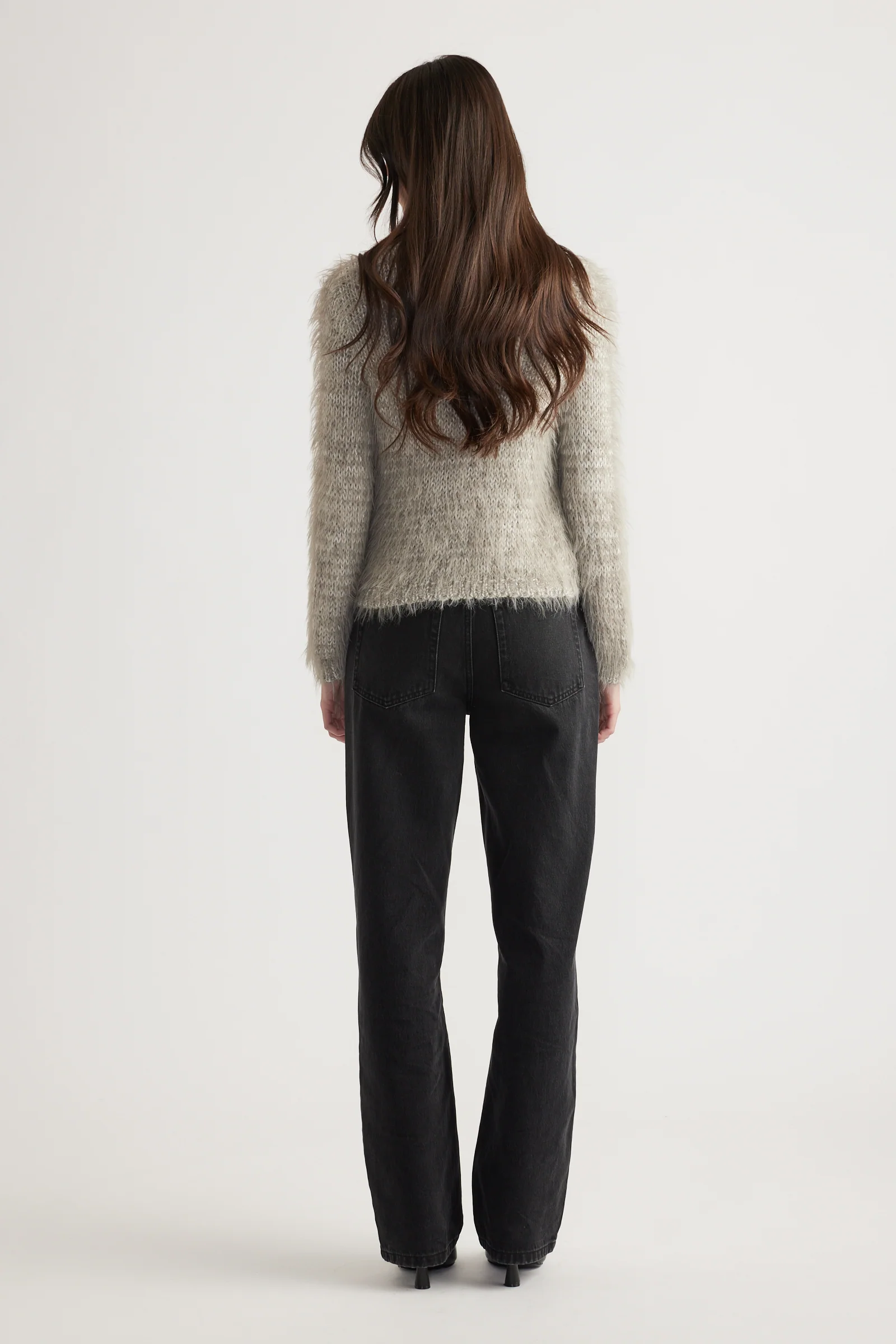 Mai Fluffy V Neck Knit Jumper - Image 3
