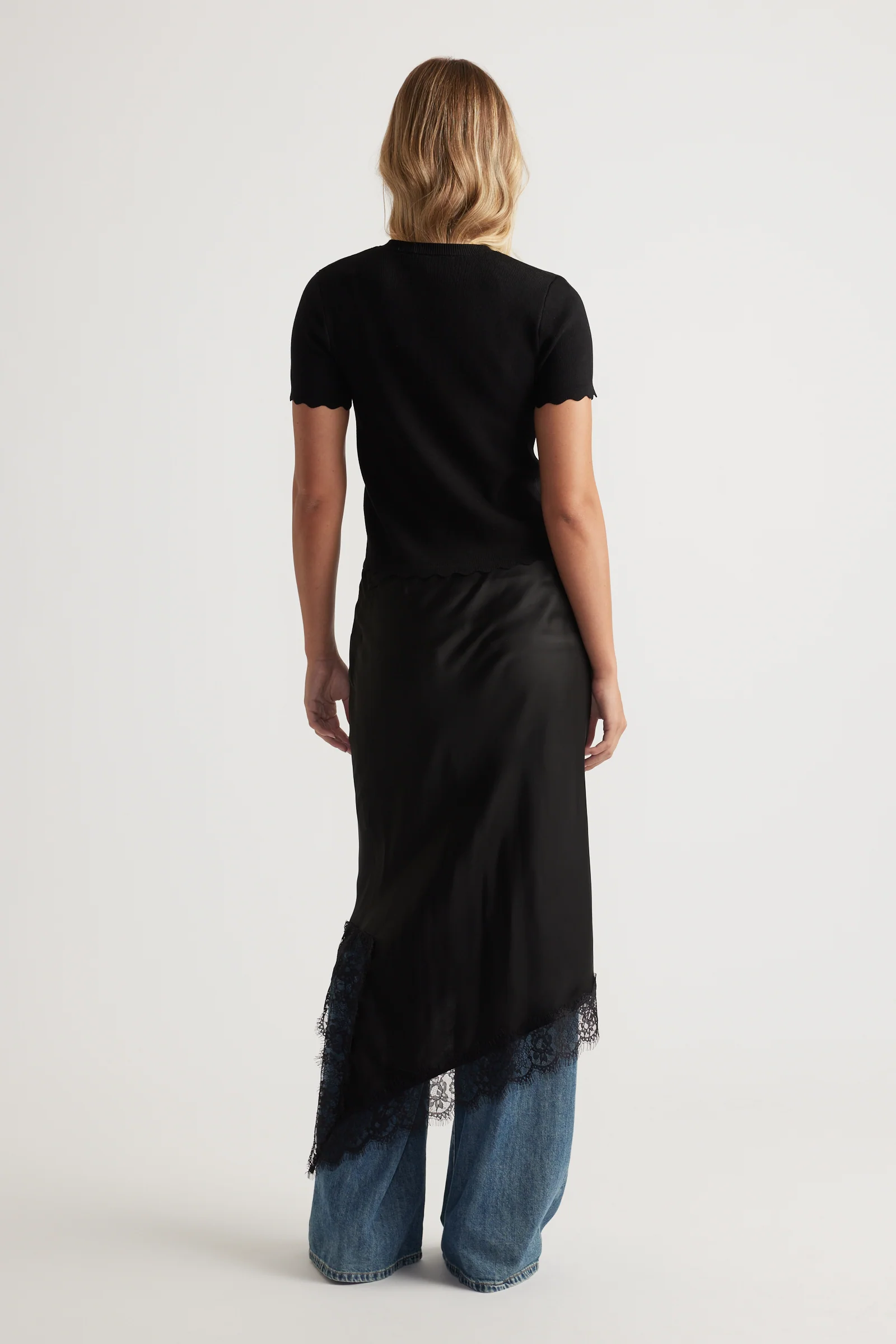 Maya Scallop Trim Button Top - Image 3
