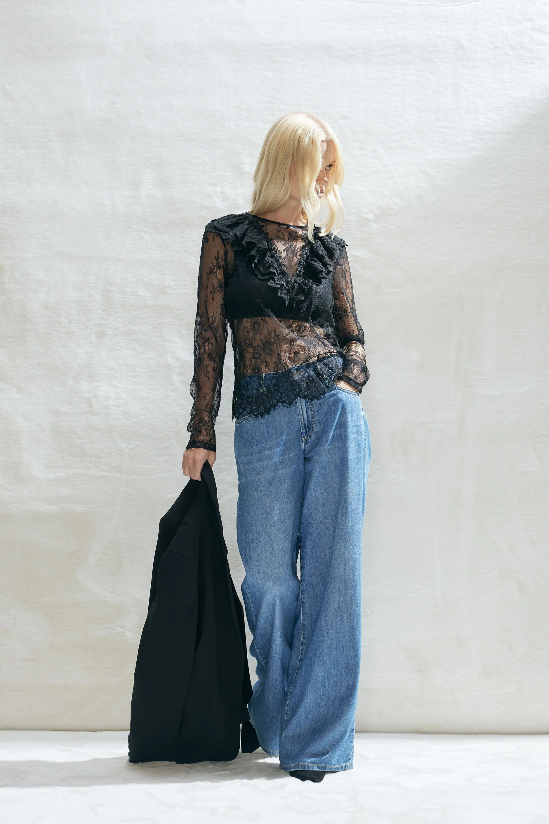 Megan Ruffle Lace Top - Image 2